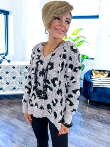 Leopard Hoodie | Grey sold by ZZs