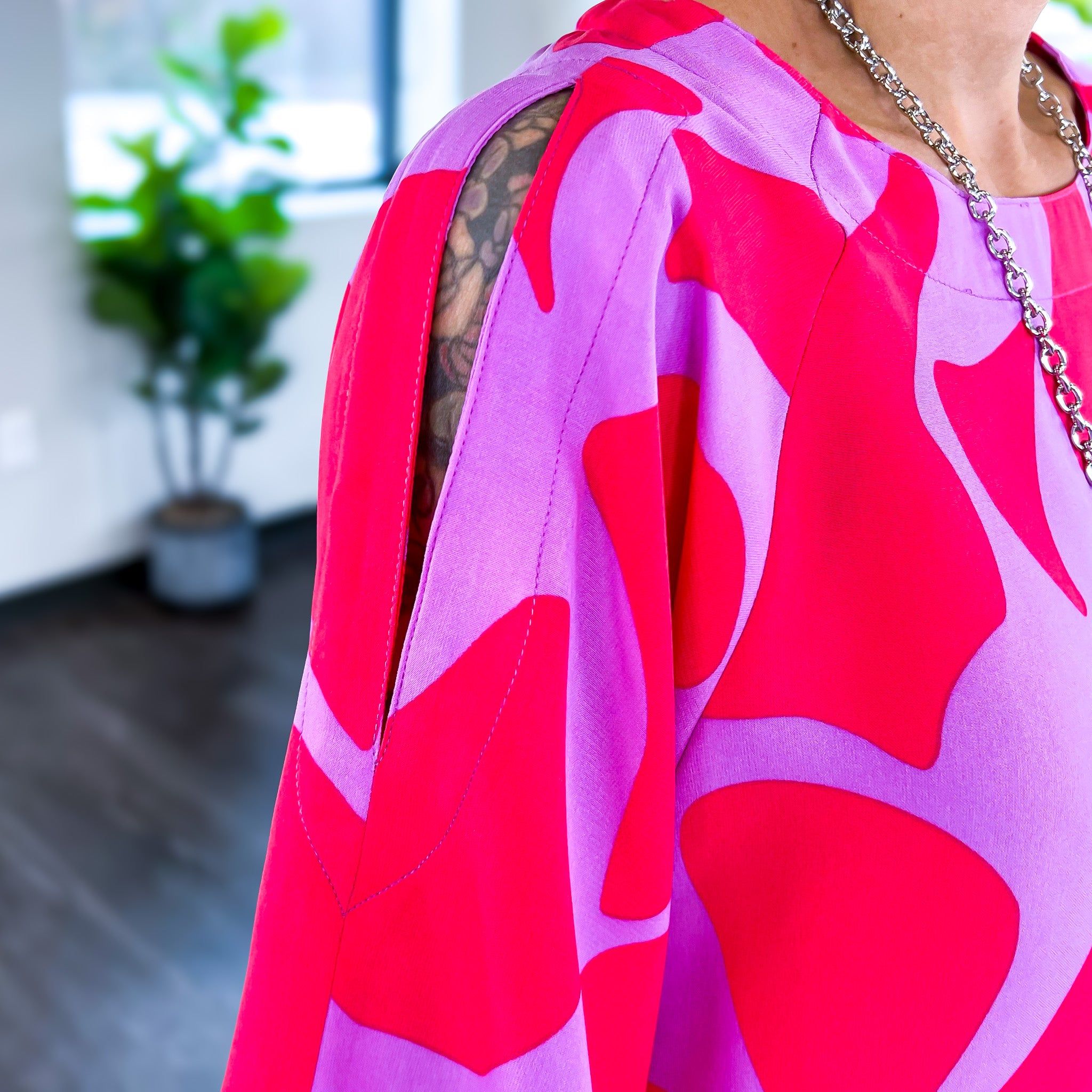 Lilac & Coral Geo Print Top sold by ZZs product image thumbnail 5