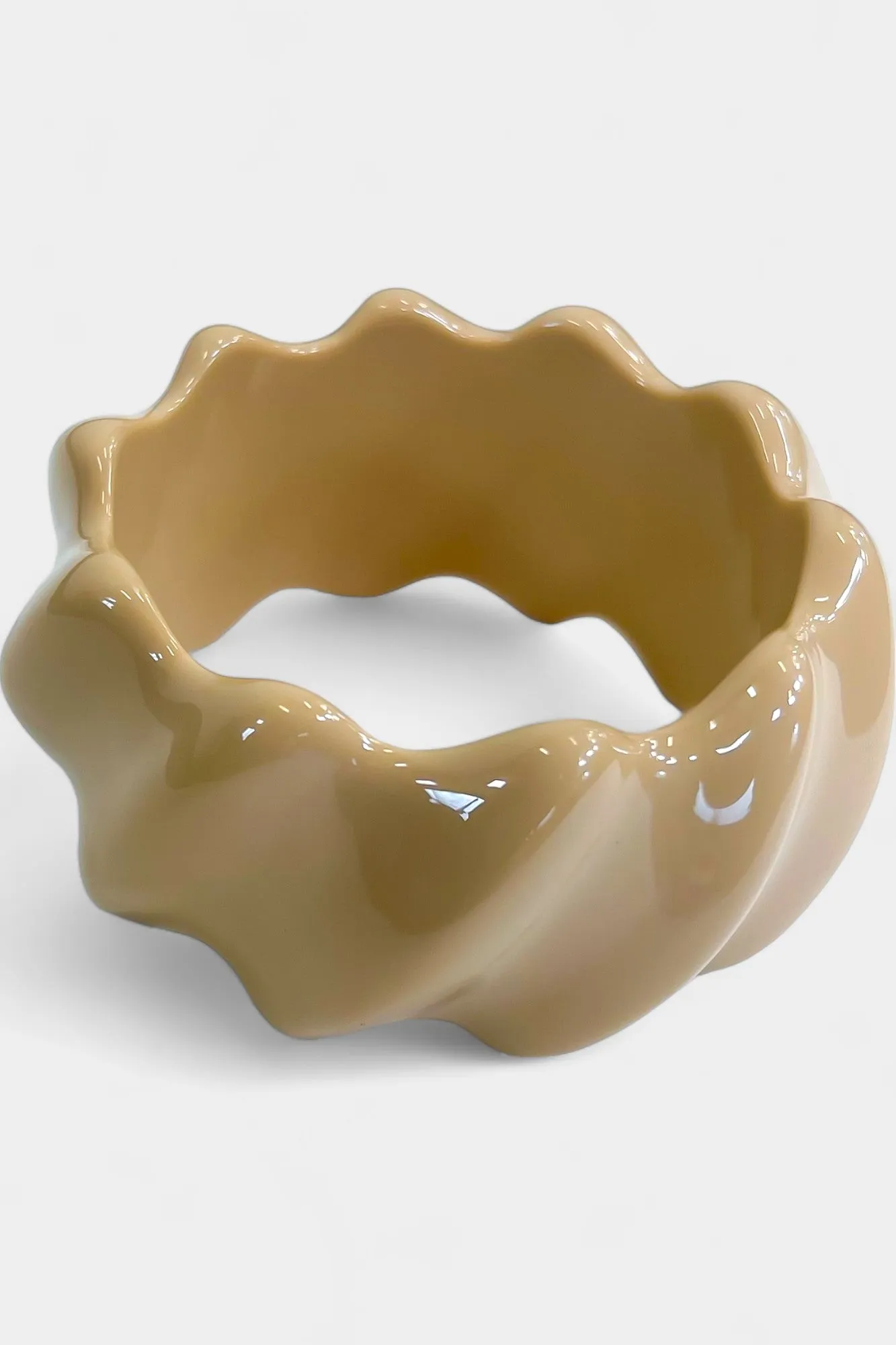 Beige Wavy Bangle Bracelet sold by ZZs product image thumbnail 3