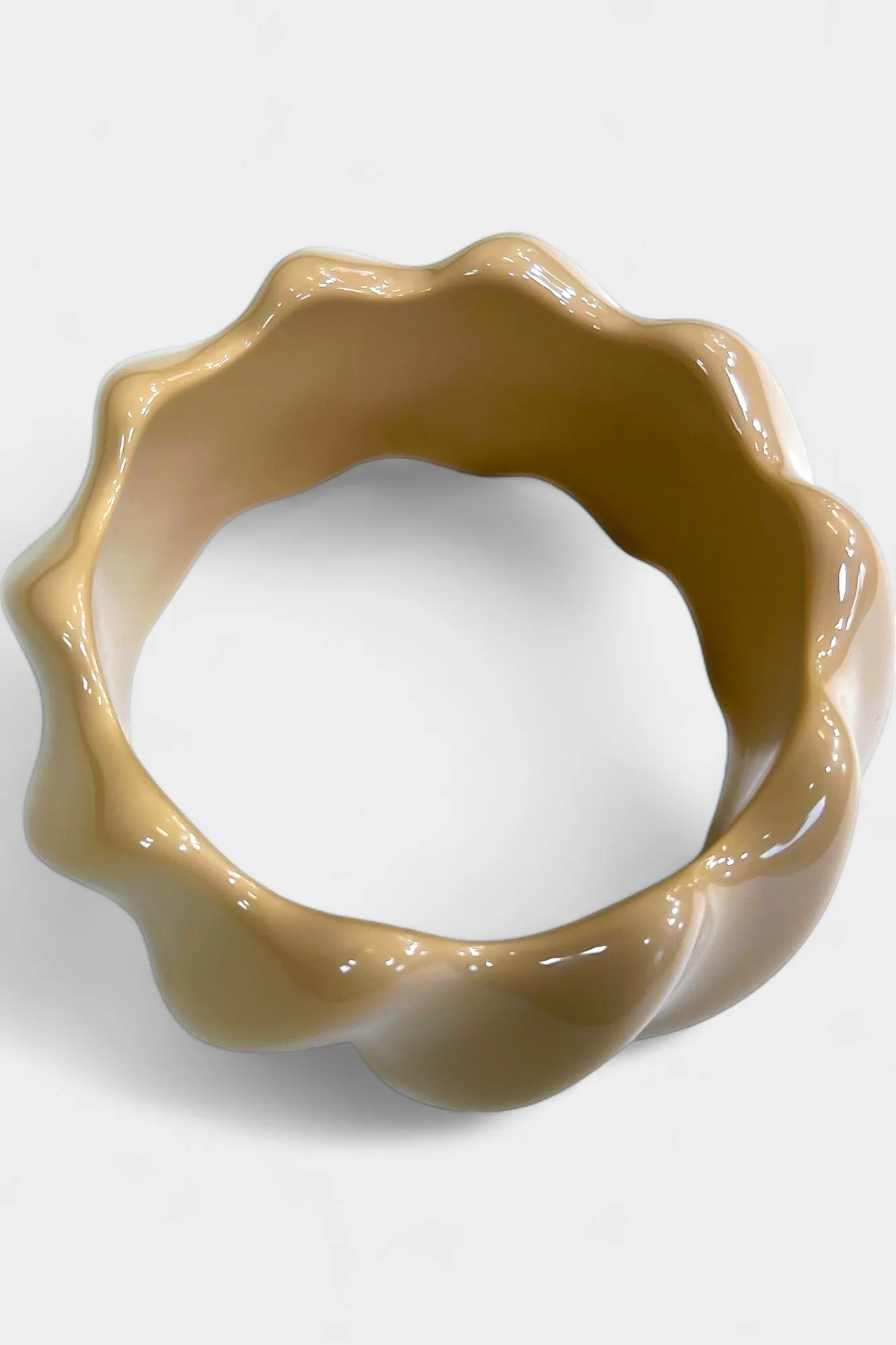 Beige Wavy Bangle Bracelet sold by ZZs product image thumbnail 4