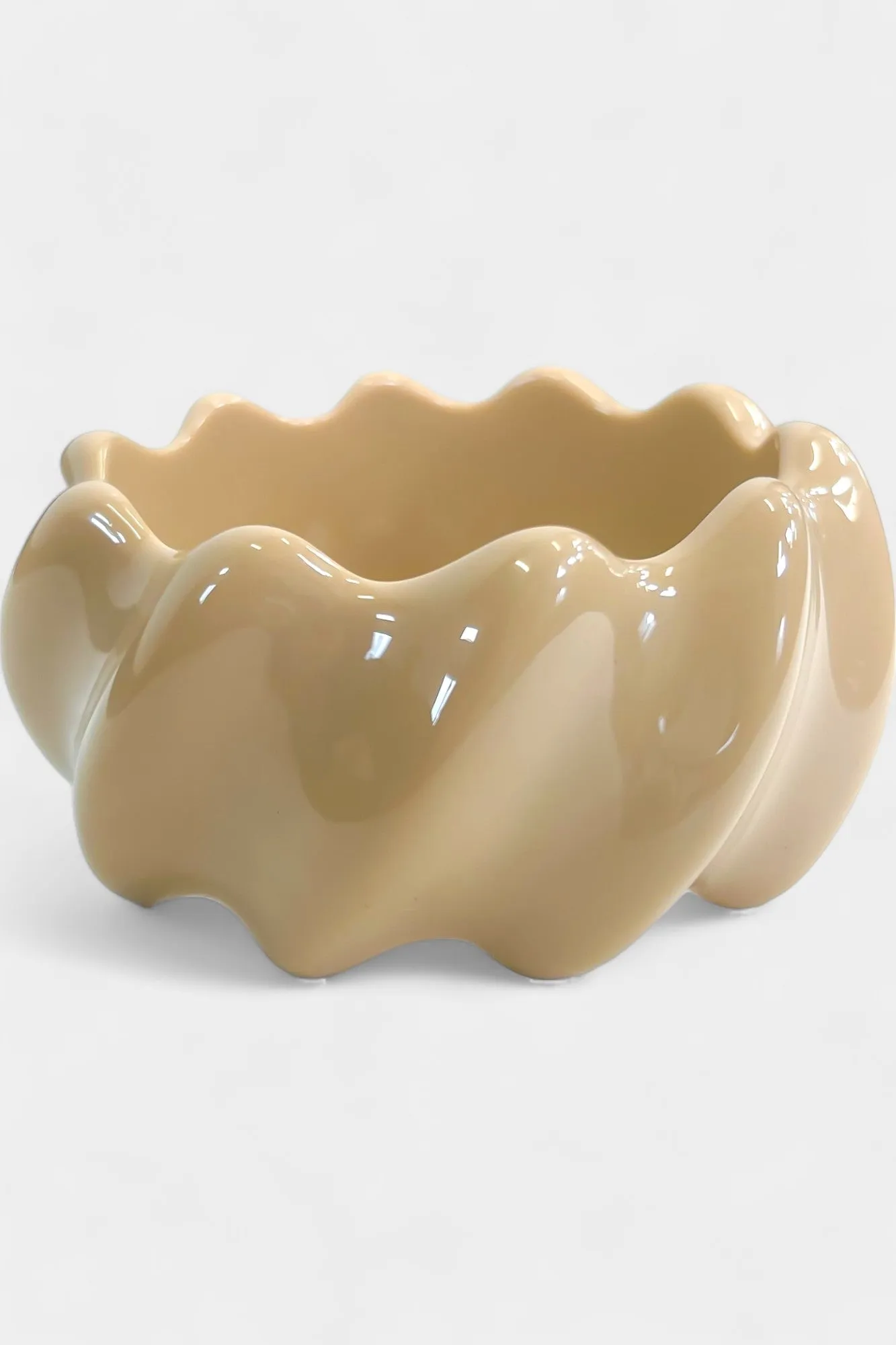 Beige Wavy Bangle Bracelet sold by ZZs