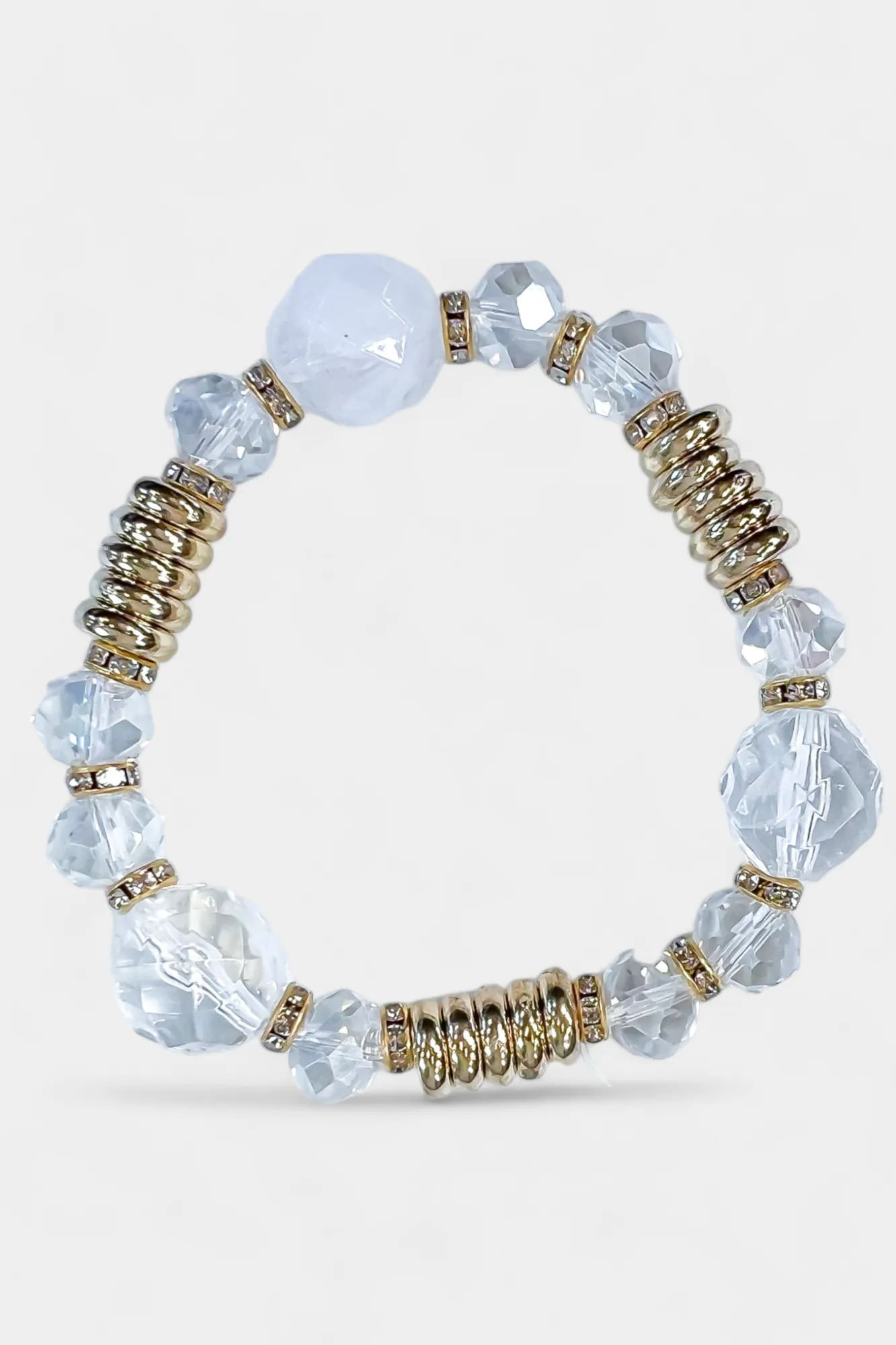 White Stone Stretch Bracelet sold by ZZs product image thumbnail 3