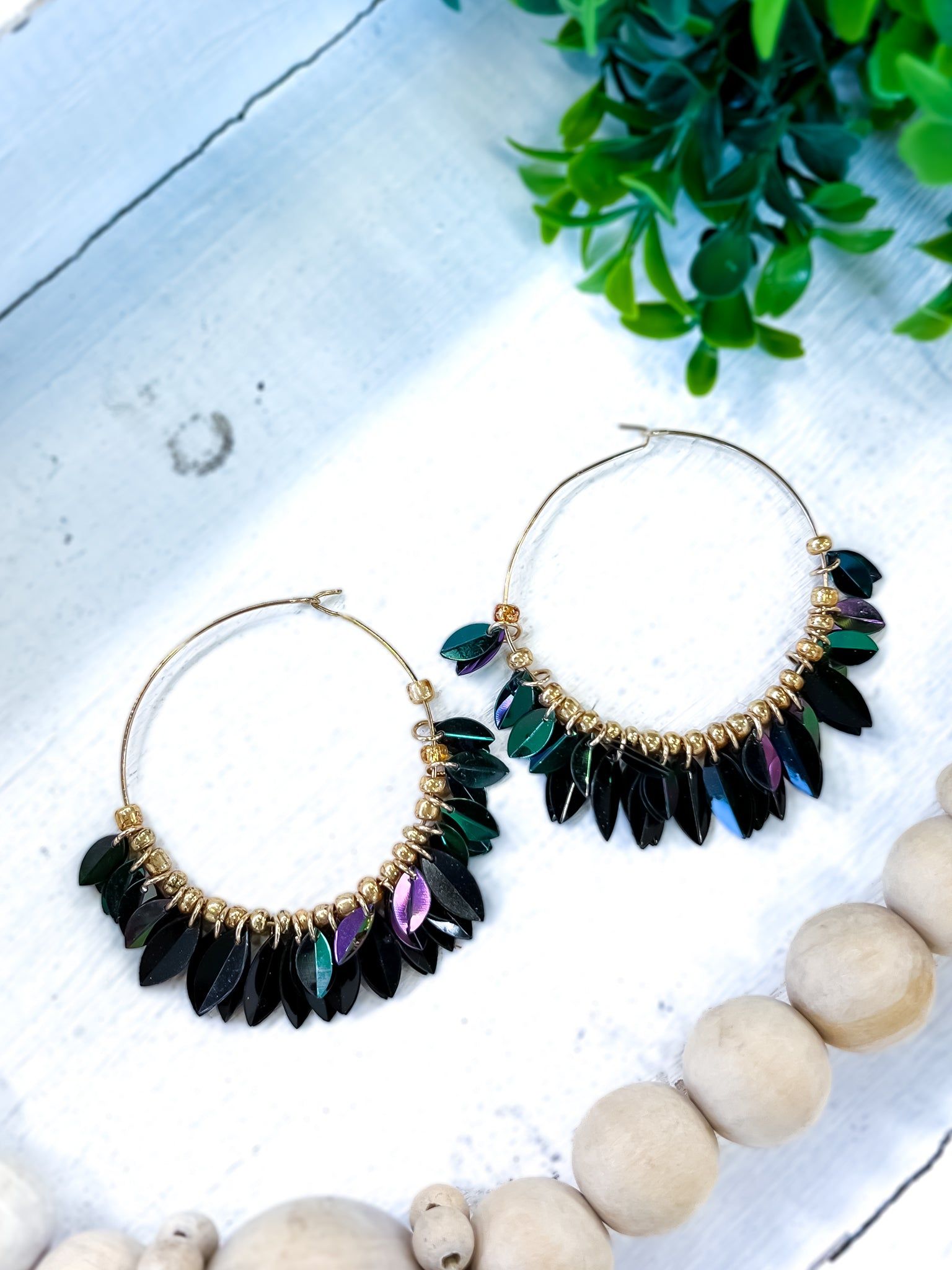 Sequin Cluster Earrings sold by ZZs product image thumbnail 3