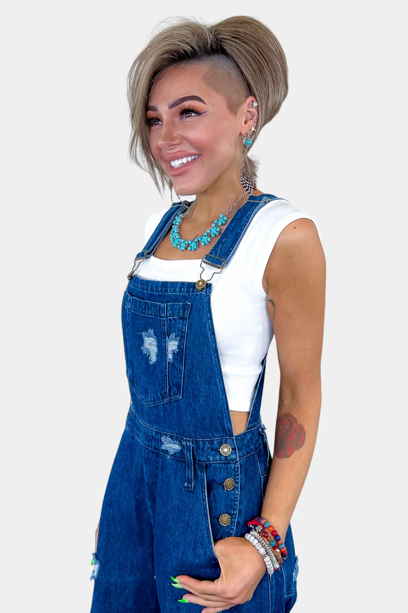 White Ribbed Short Sleeve Crop Top sold by ZZs product image thumbnail 3