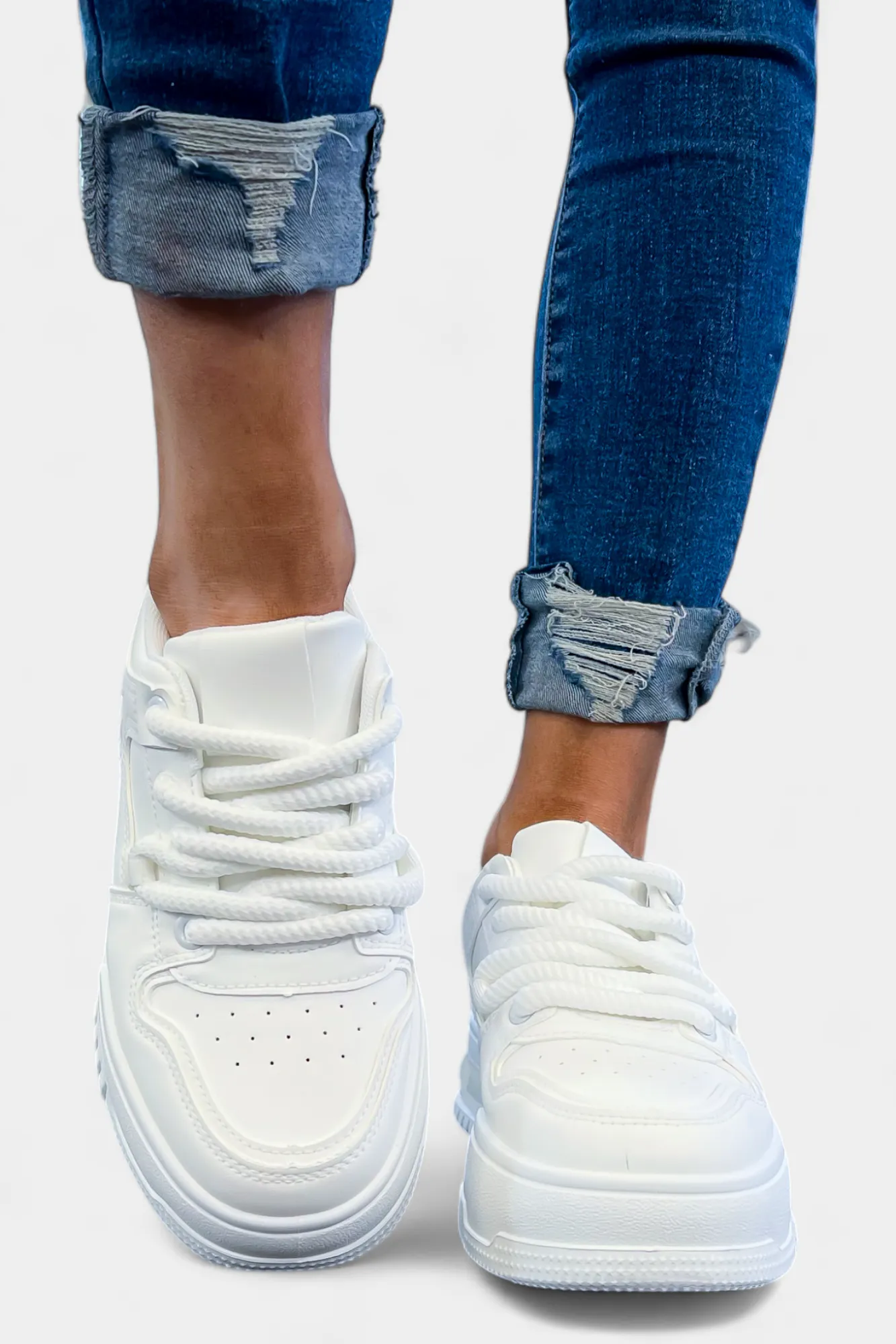 White Platform Sneakers sold by ZZs product image thumbnail 3