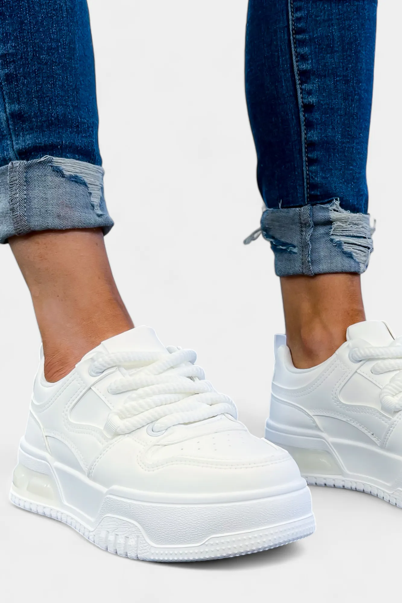 White Platform Sneakers sold by ZZs product image thumbnail 5