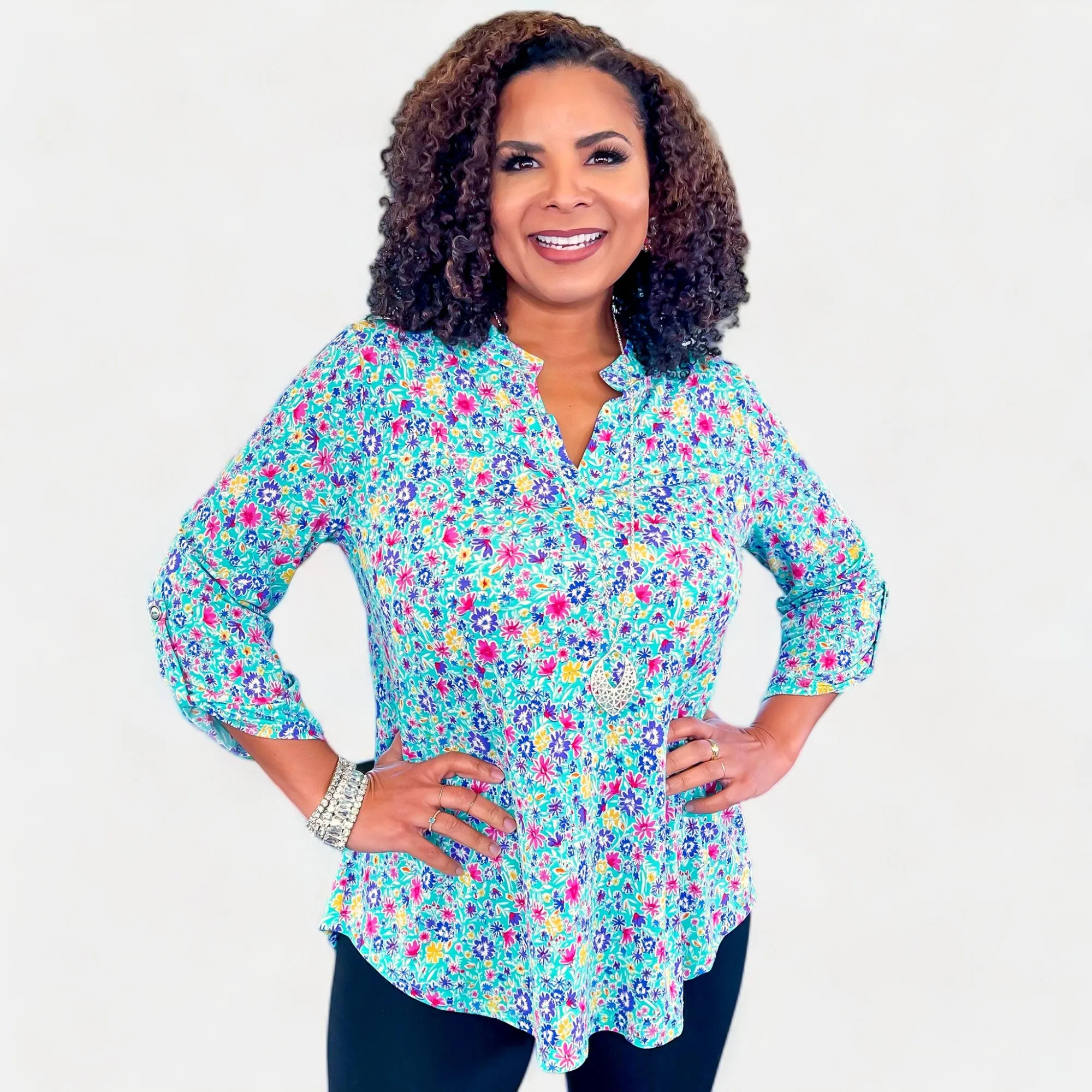 Emerald Floral Lizzy Top sold by ZZs product image thumbnail 3