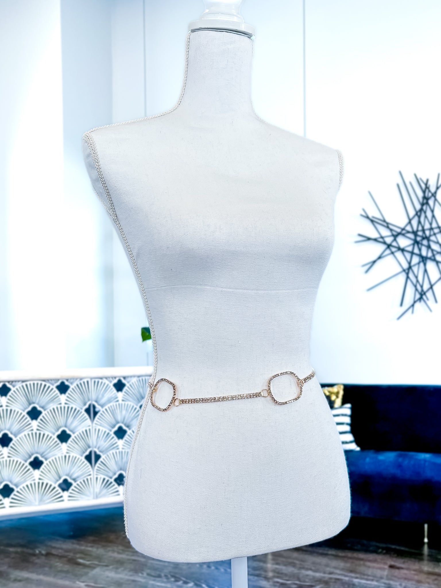 Rhinestone Oval Link Belt | Gold sold by ZZs product image thumbnail 4