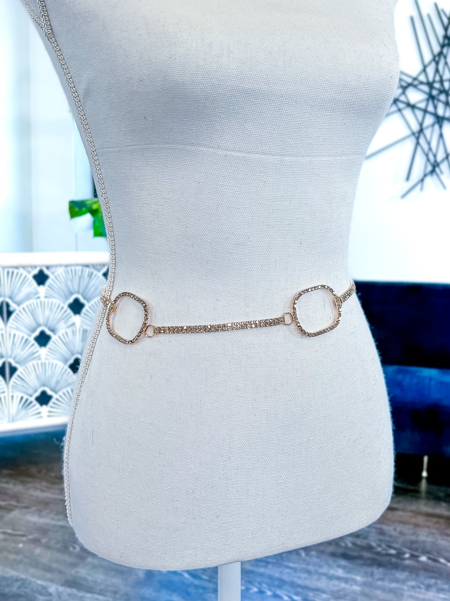 Rhinestone Oval Link Belt | Gold sold by ZZs product image thumbnail 2