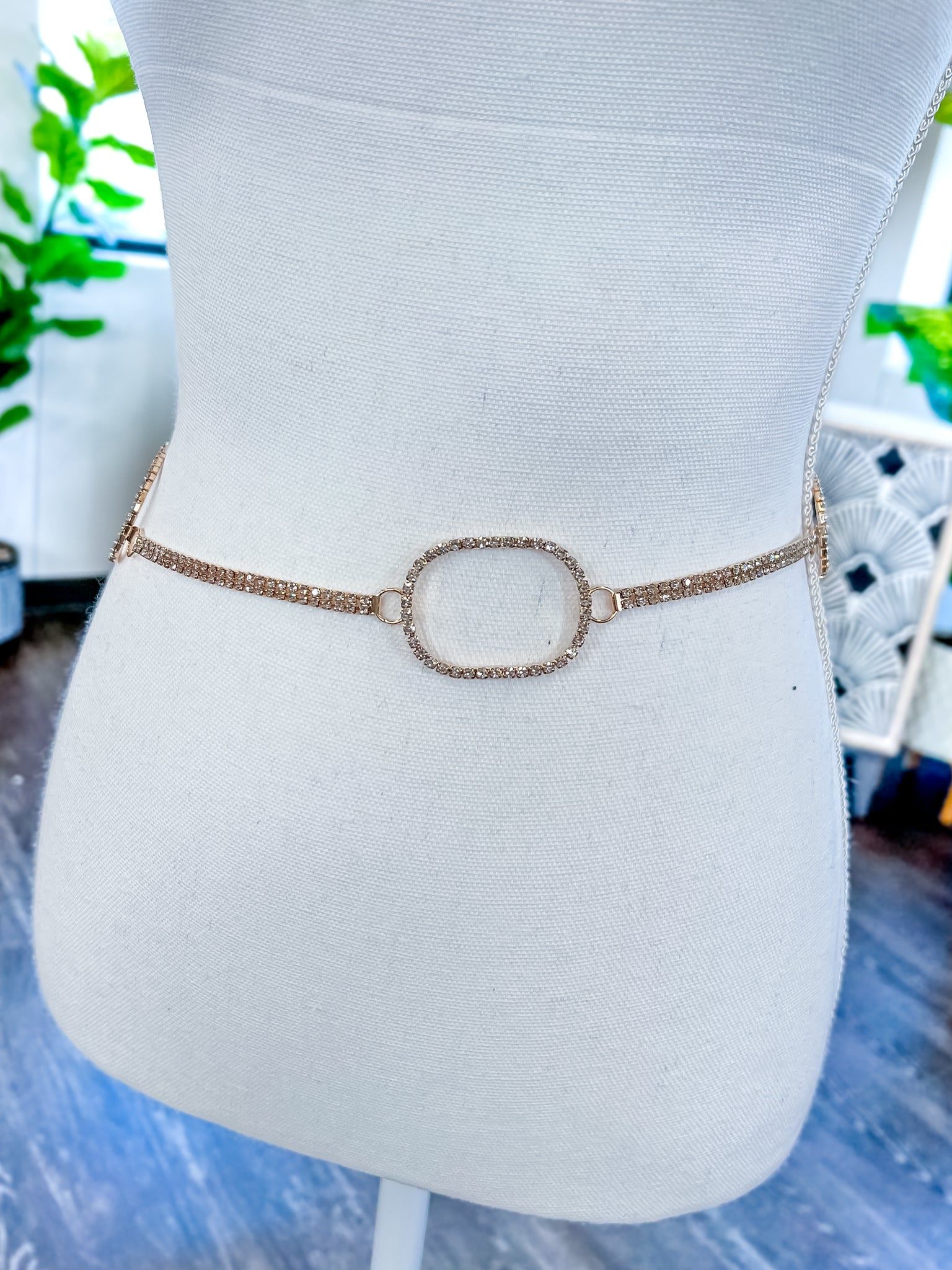 Rhinestone Oval Link Belt | Gold sold by ZZs product image thumbnail 6