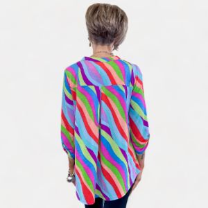Multi Stripes Lizzy Top sold by ZZs