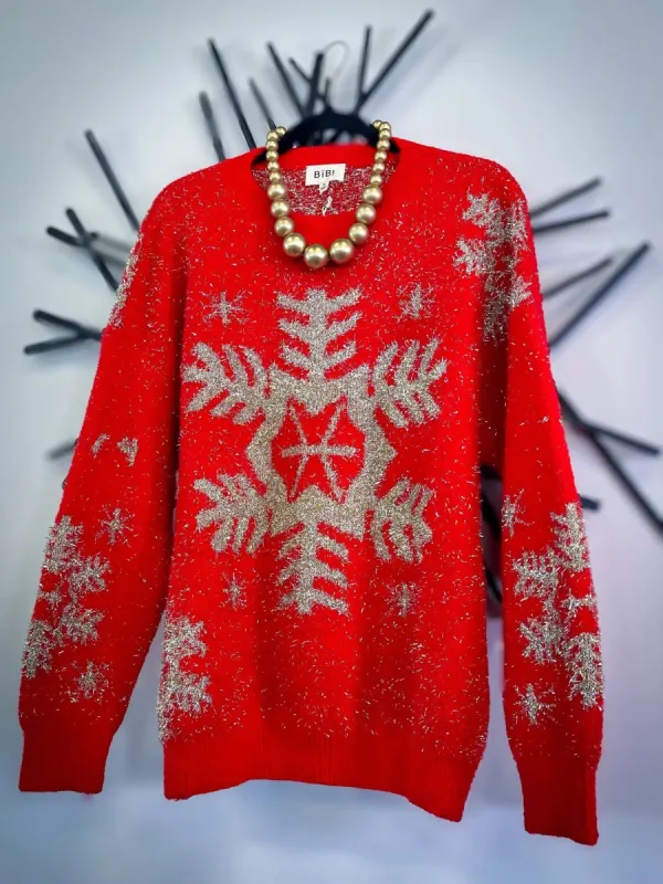 Snowflake Sweater | Red sold by ZZs