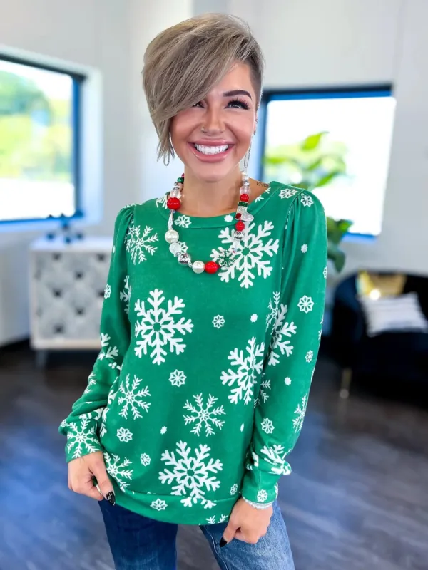 Snow Crystal Top | Green sold by ZZs