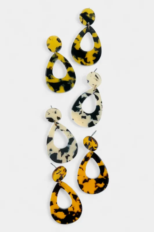 Leopard Teardrop Acrylic Earrings sold by ZZs