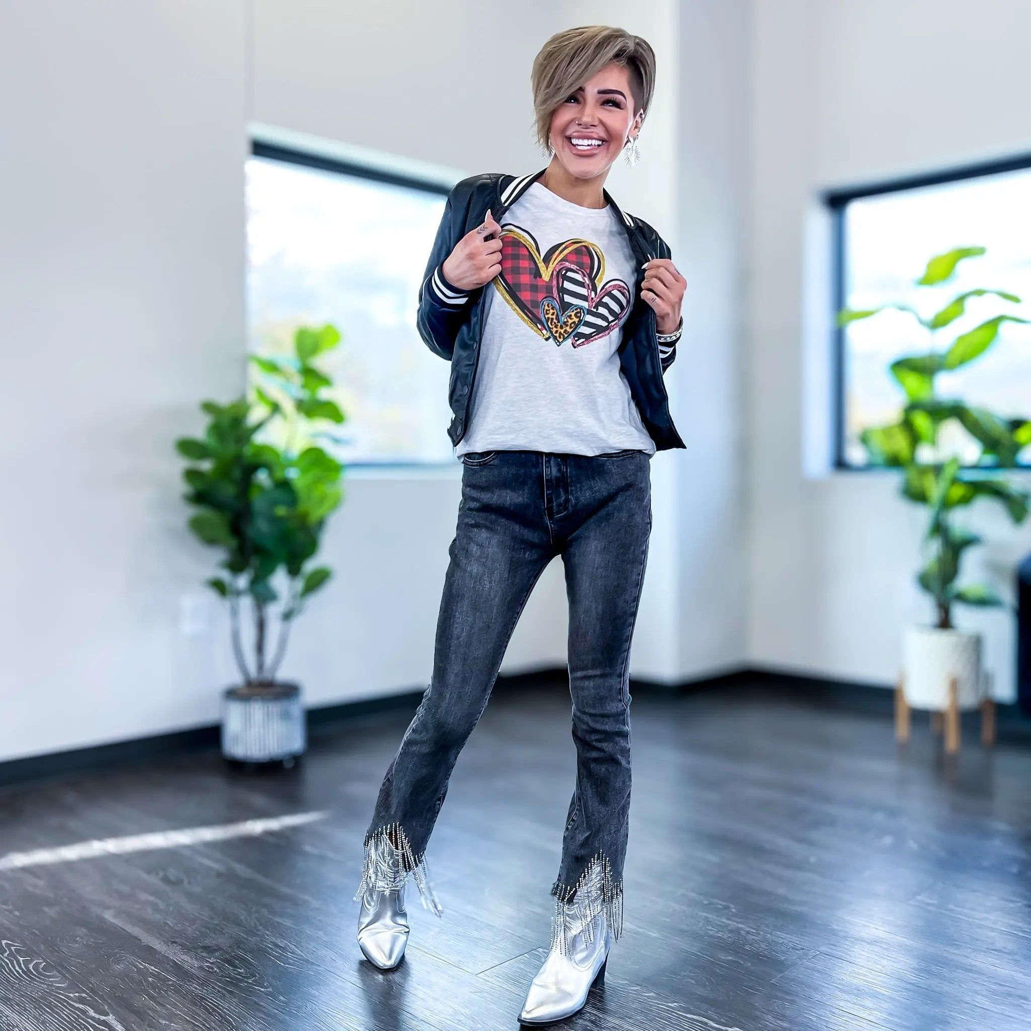 Hearts Valentines Graphic Tee sold by ZZs product image thumbnail 2