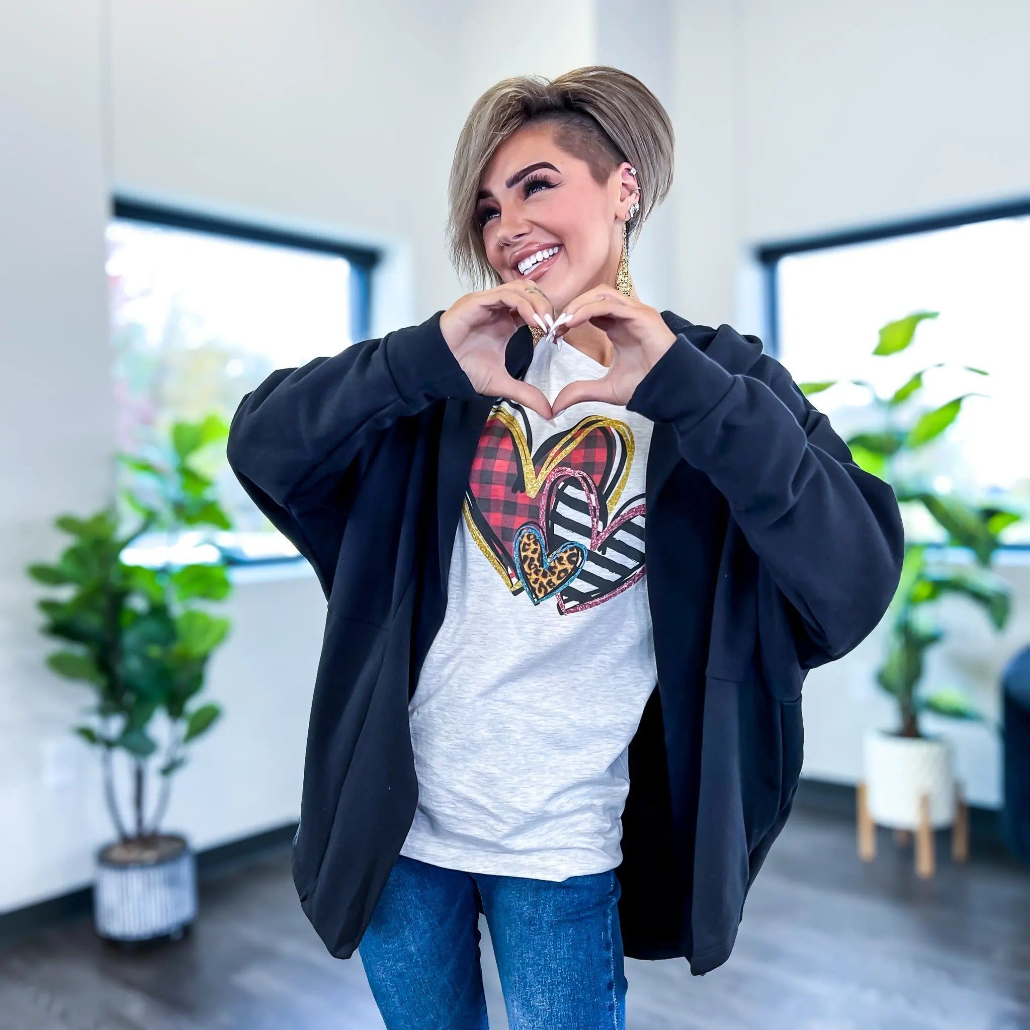 Hearts Valentines Graphic Tee sold by ZZs product image thumbnail 5