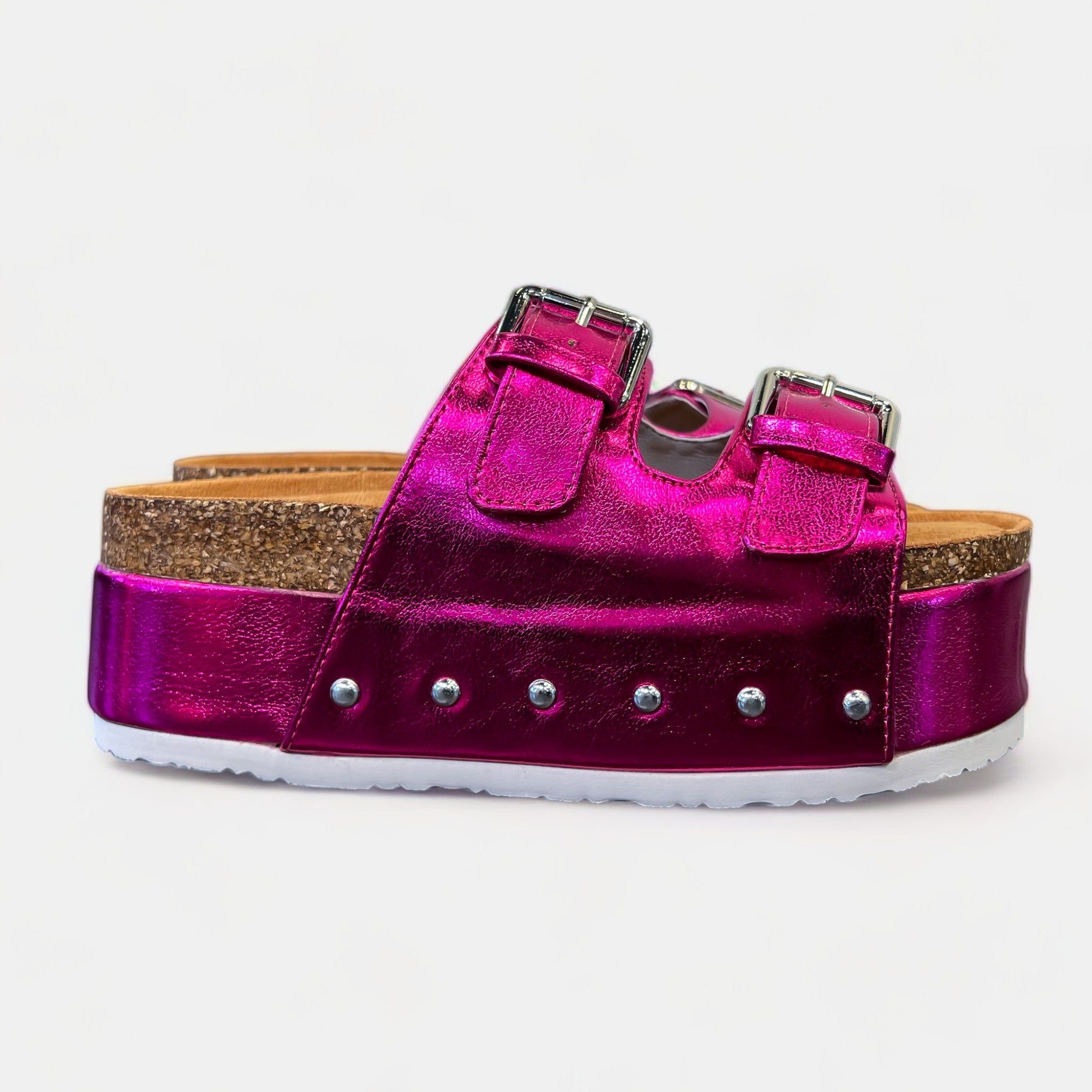 Fuchsia Metallic Platform Sandals sold by ZZs product image thumbnail 4