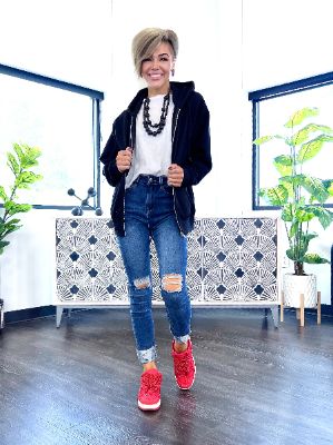 Black Fleece Boyfriend Jacket sold by ZZs