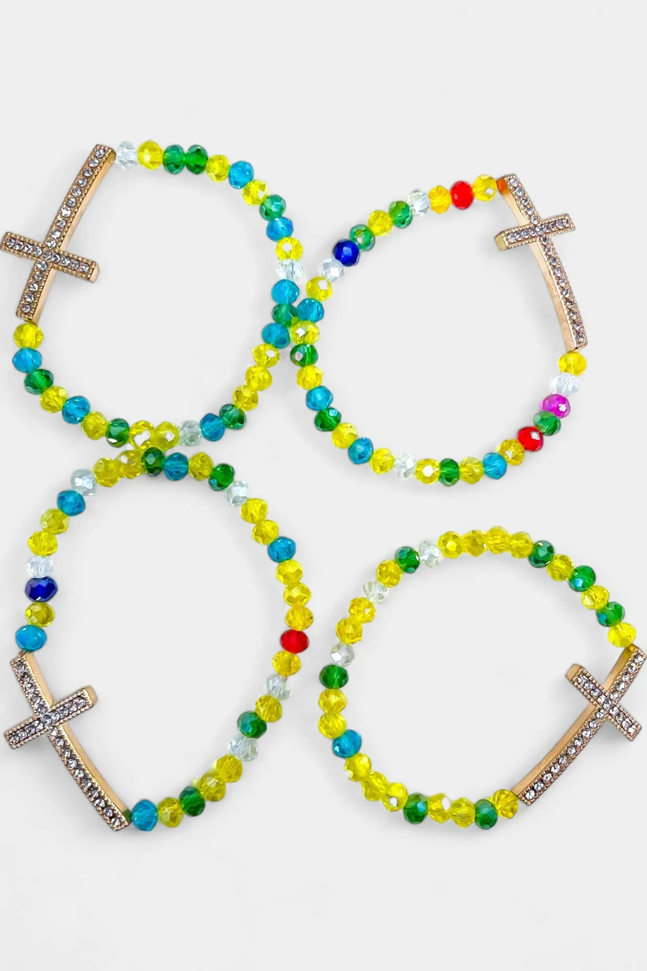 Multi Simple Cross Stretch Bracelet sold by ZZs