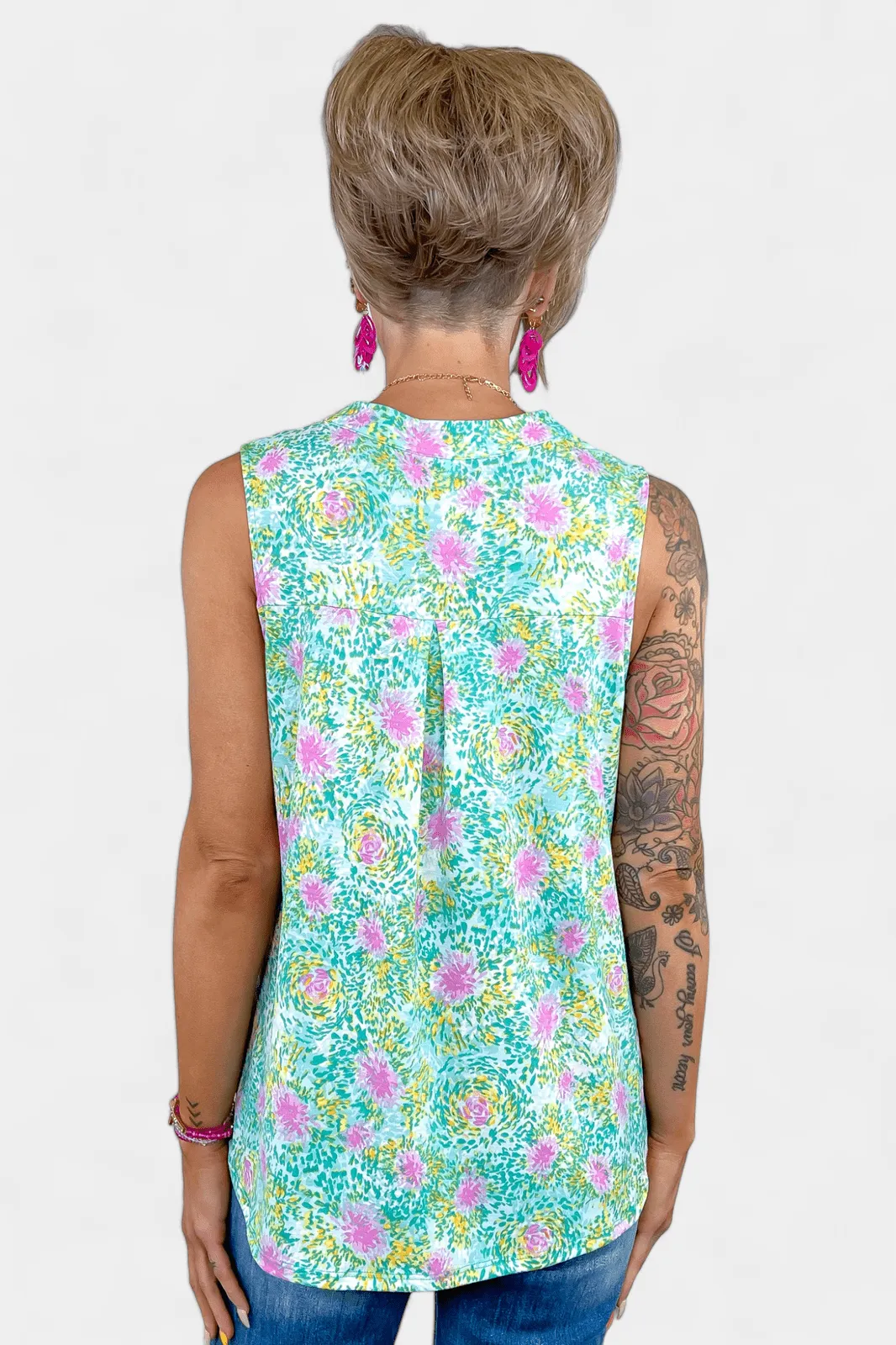 Mint Abstract Lizzy Tank Top sold by ZZs product image thumbnail 5