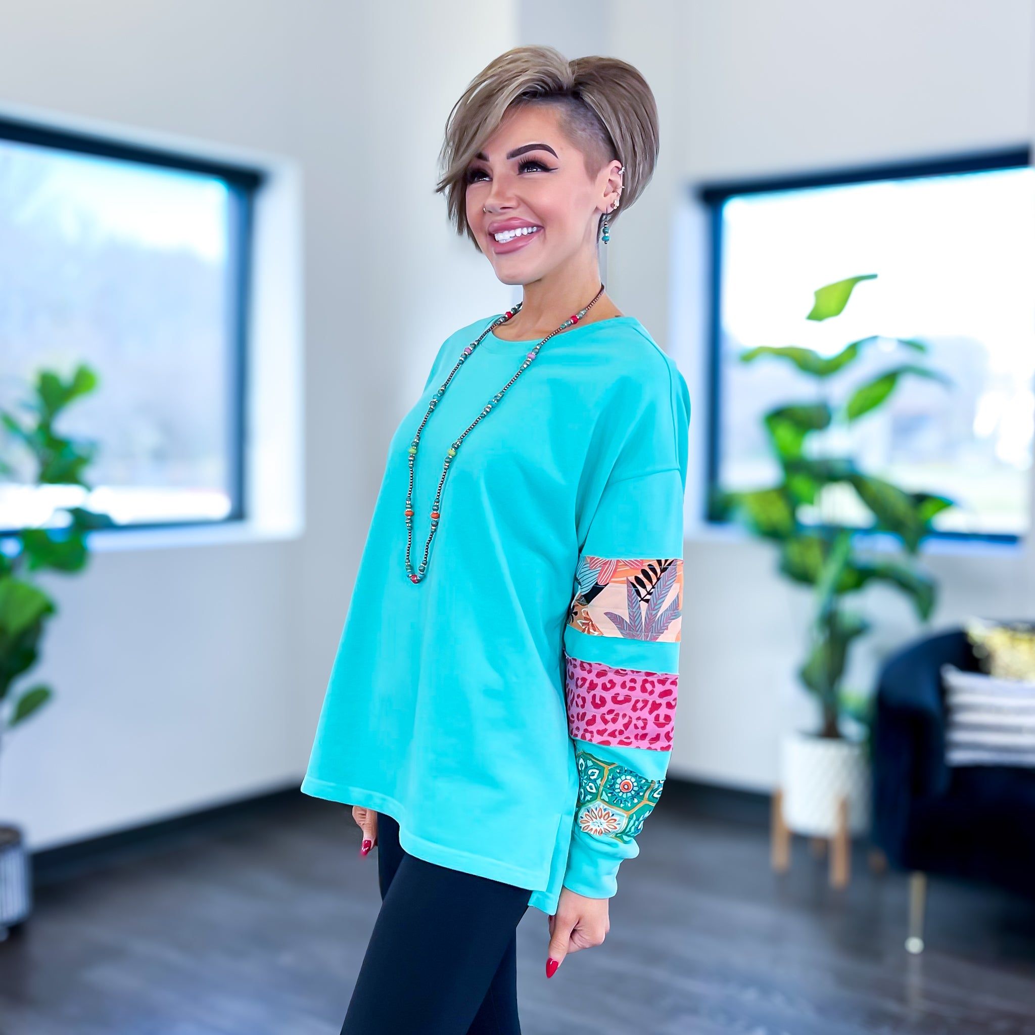 Green Mixed Print Top sold by ZZs product image thumbnail 3