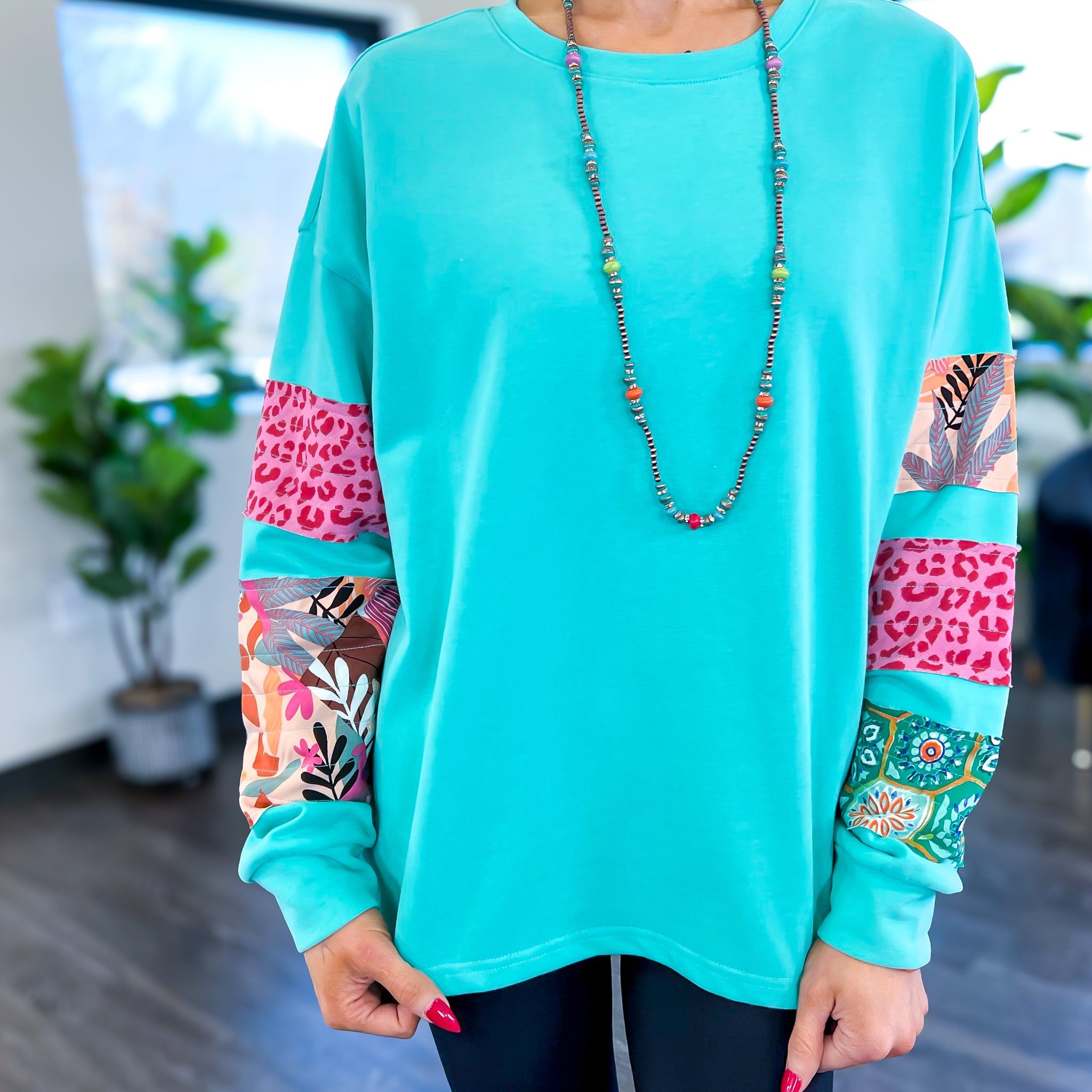 Green Mixed Print Top sold by ZZs product image thumbnail 5