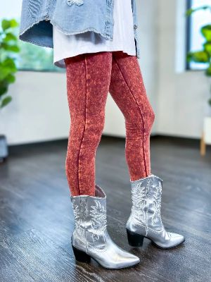 Brick Mineral Wash Leggings sold by ZZs