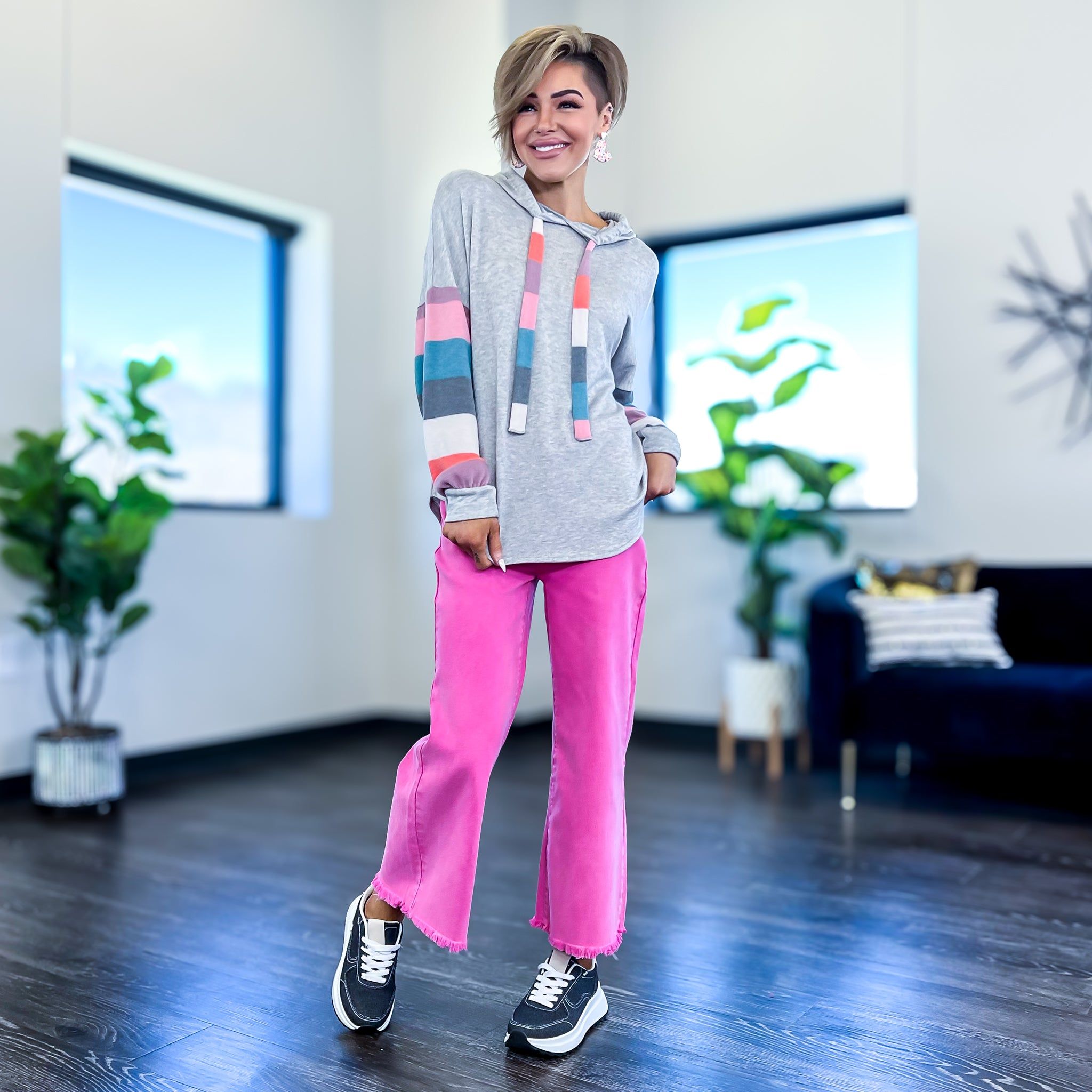 Multi Stripe Pullover Hoodie sold by ZZs