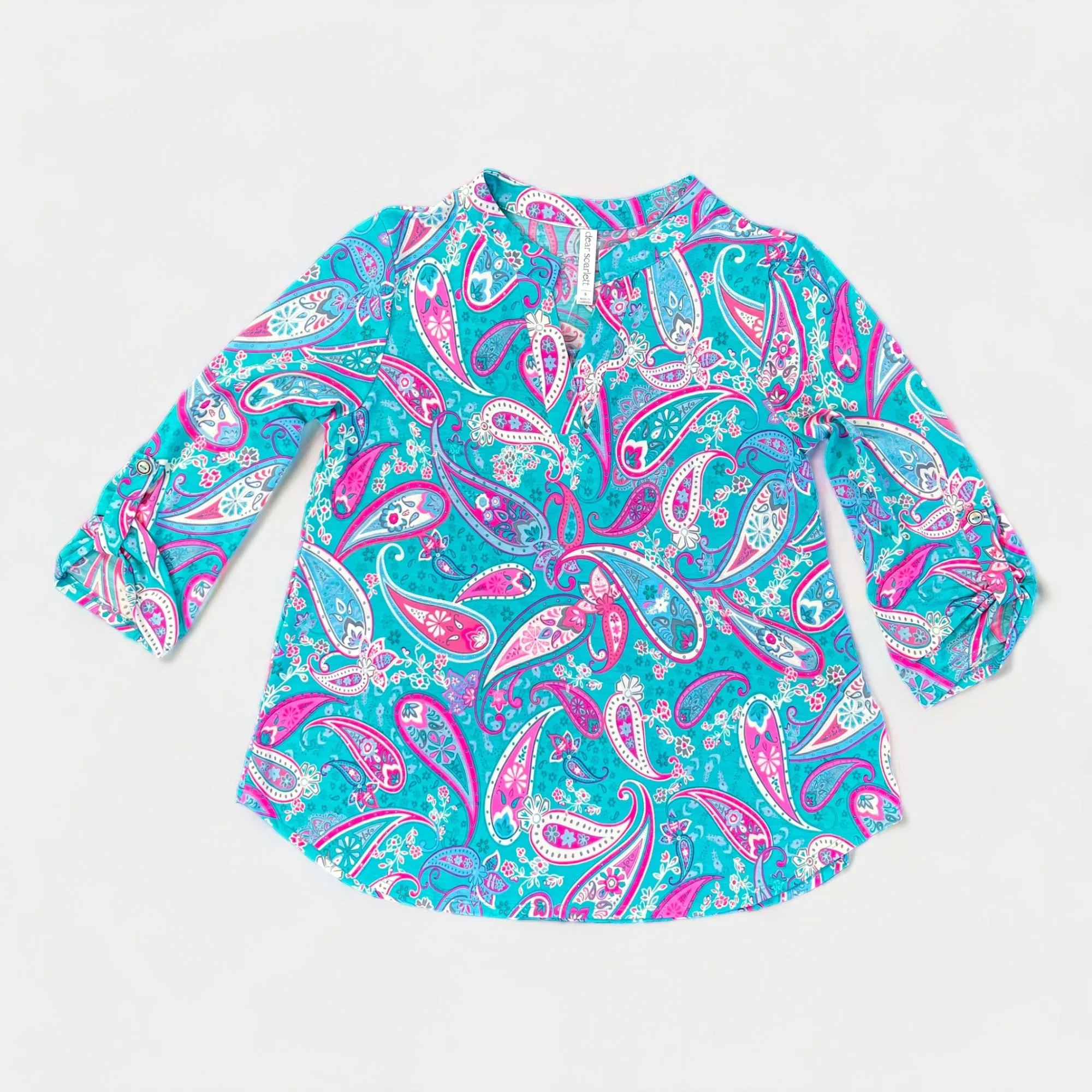 Aqua Paisley Lizzy Top sold by ZZs product image thumbnail 2