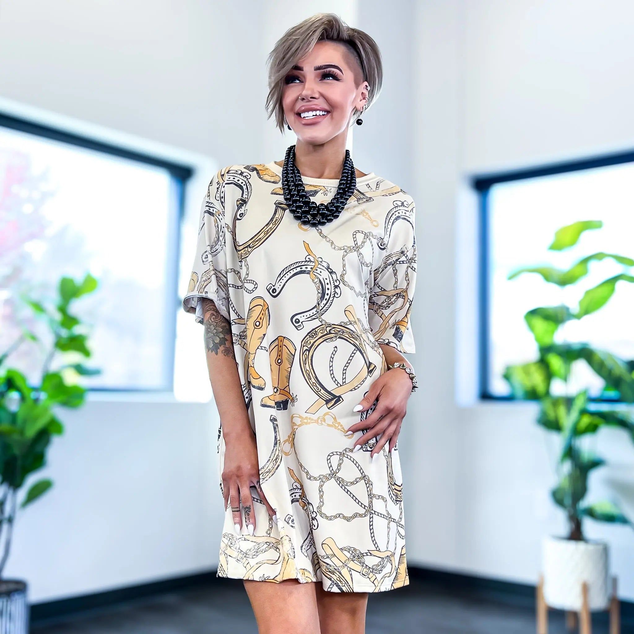 Western One Size Silky Jersey Dress sold by ZZs