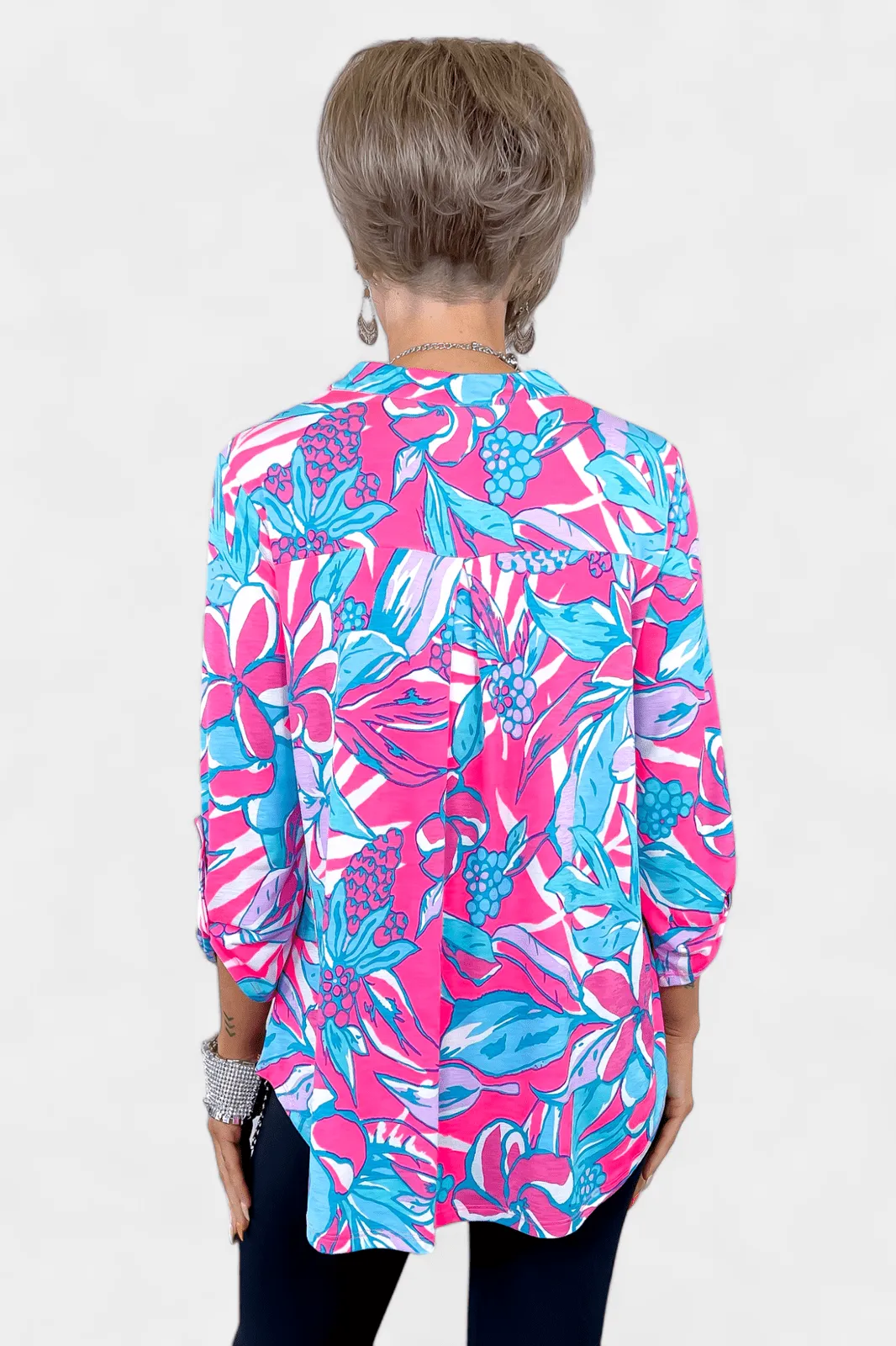 Hot Pink Floral Lizzy Top sold by ZZs product image thumbnail 5