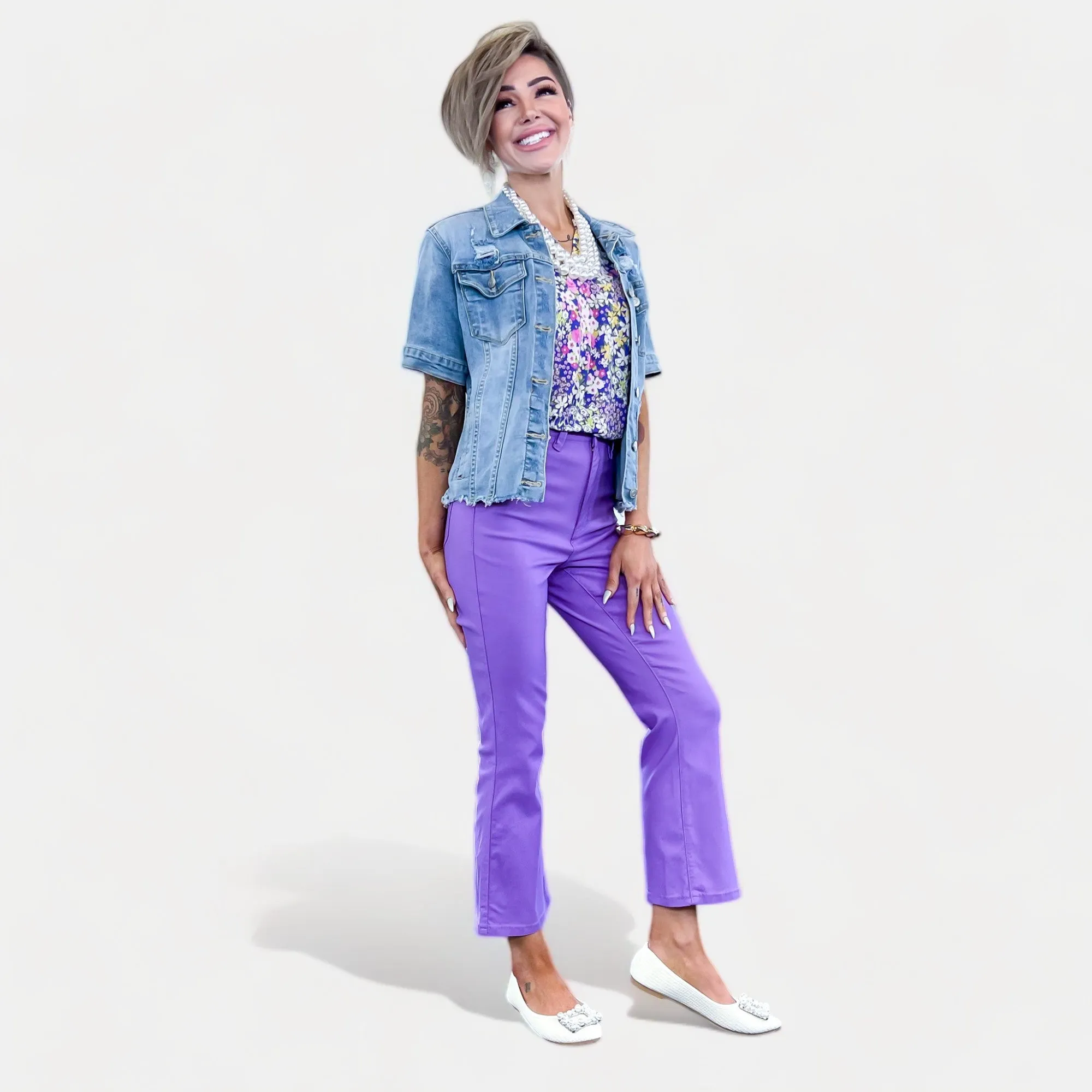 Short Sleeve Denim Jacket sold by ZZs product image thumbnail 4