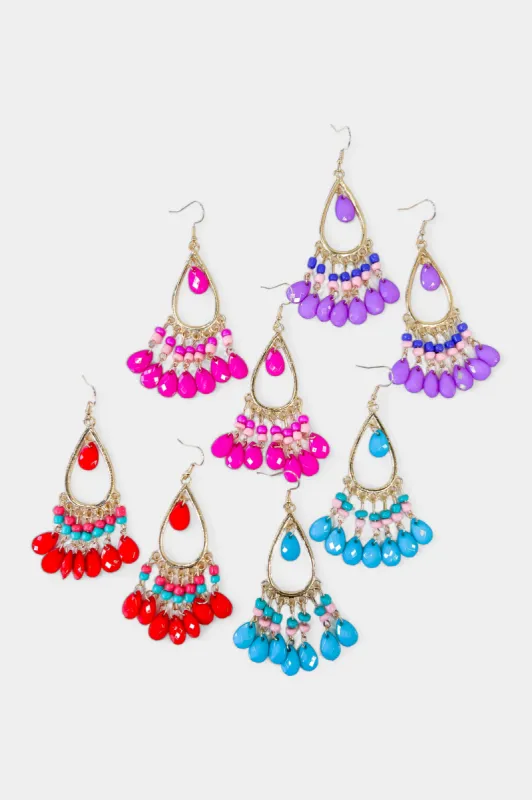Beaded Chandelier Dangle Earrings sold by ZZs
