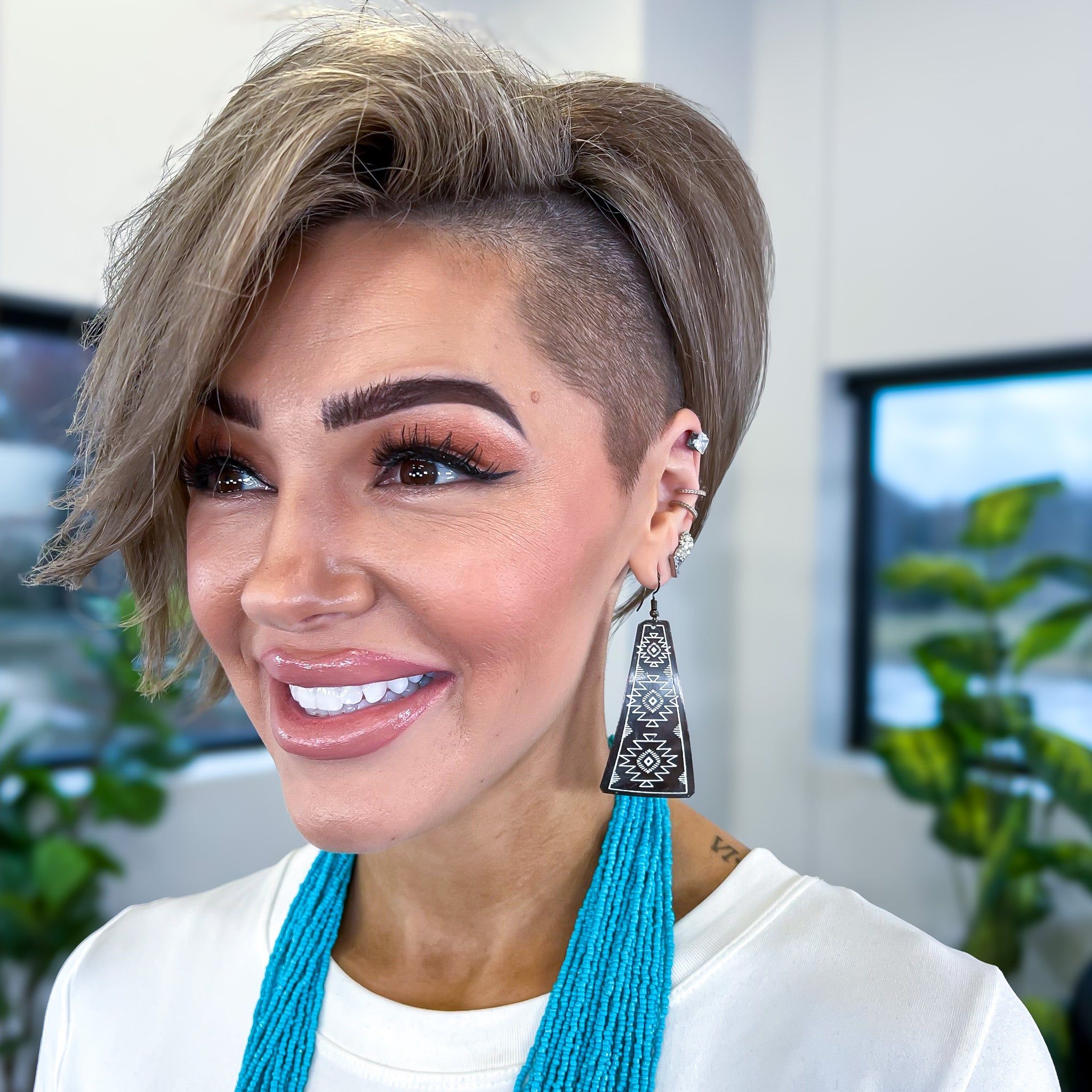 Western Aztec Trapezoid Earrings sold by ZZs product image thumbnail 3