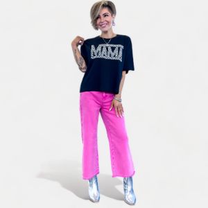 Black Checkered Mama Graphic T-Shirt sold by ZZs