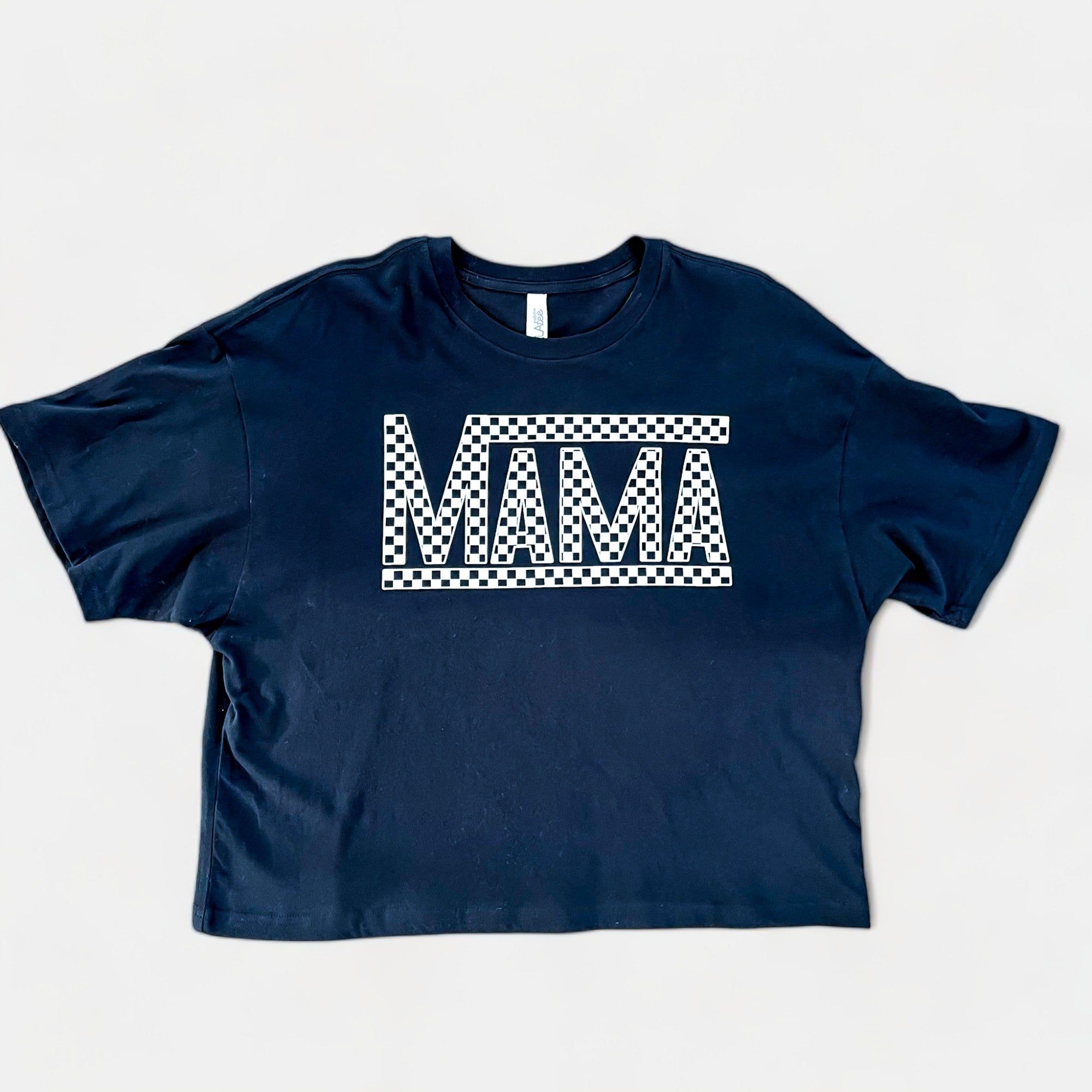 Black Checkered Mama Graphic T-Shirt sold by ZZs product image thumbnail 3