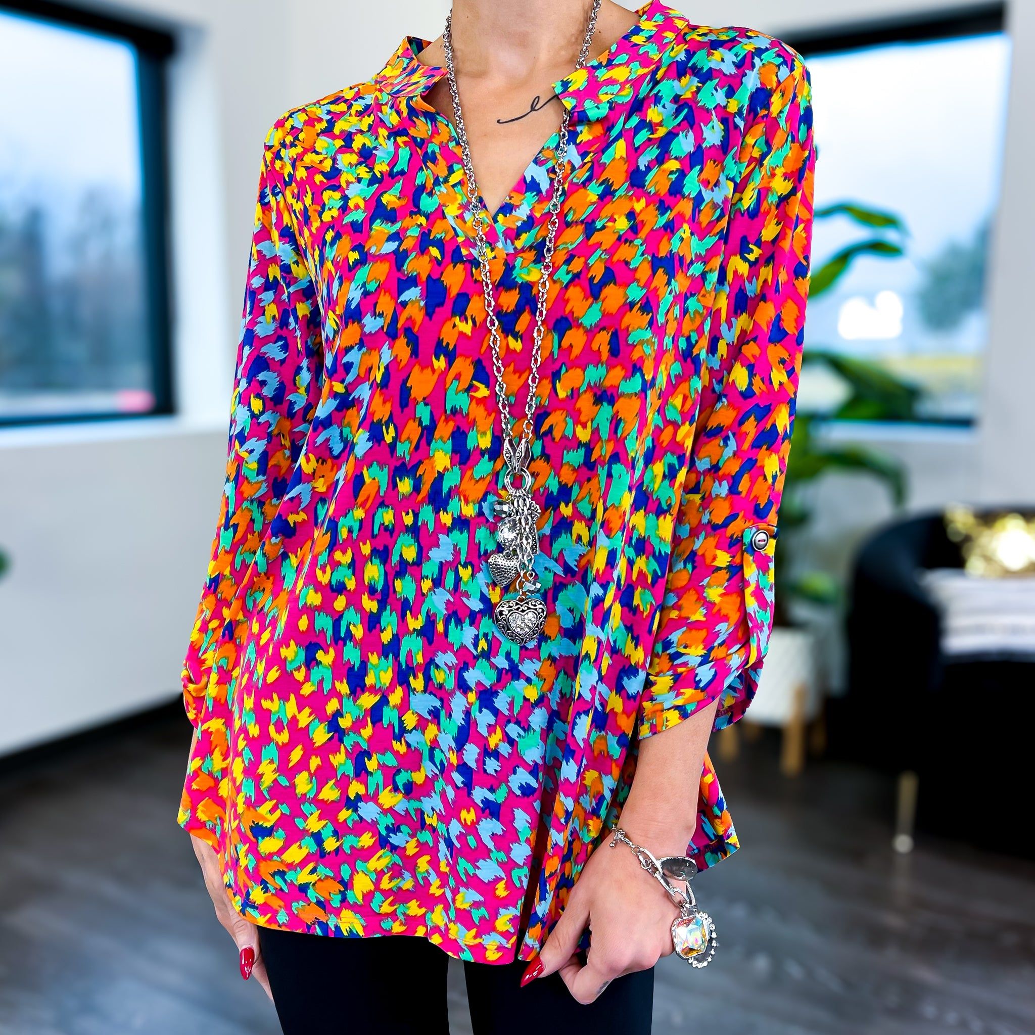 Magenta Multi Animal Lizzy Top sold by ZZs product image thumbnail 4