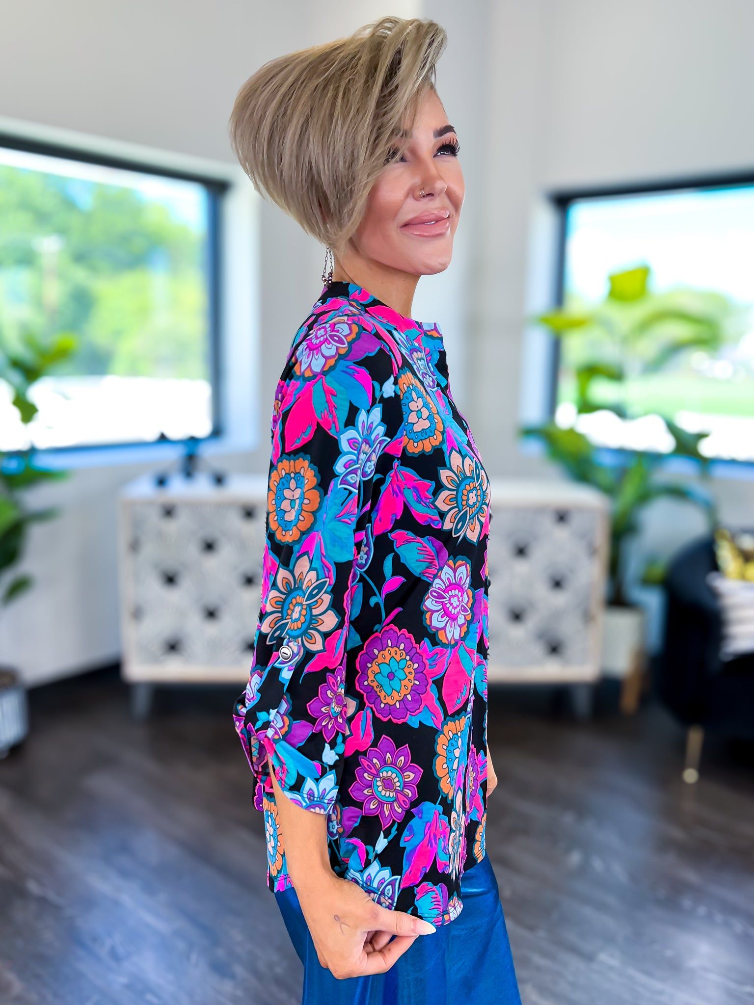 Lizzy Top | Black Multi sold by ZZs product image thumbnail 9