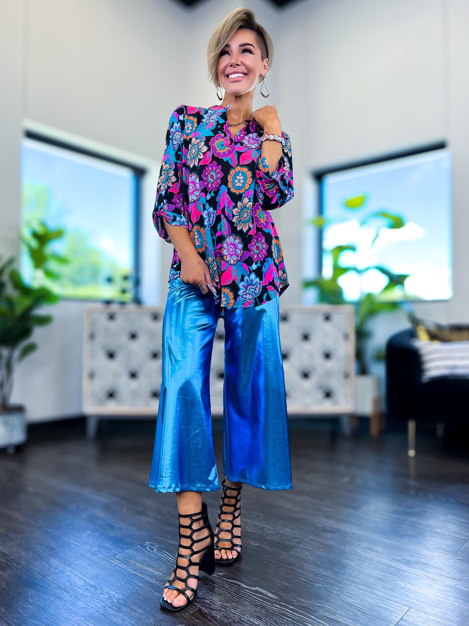 Lizzy Top | Black Multi sold by ZZs product image thumbnail 3