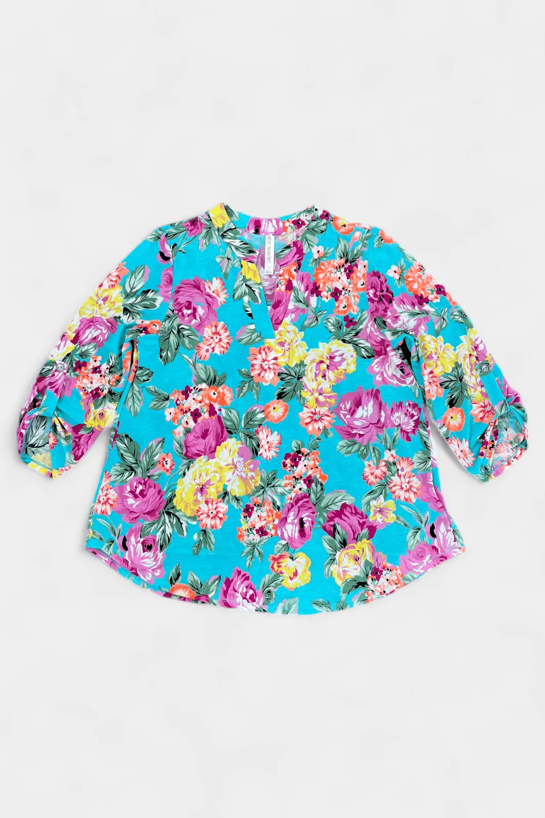 Turquoise Floral Lizzy Top sold by ZZs product image thumbnail 2