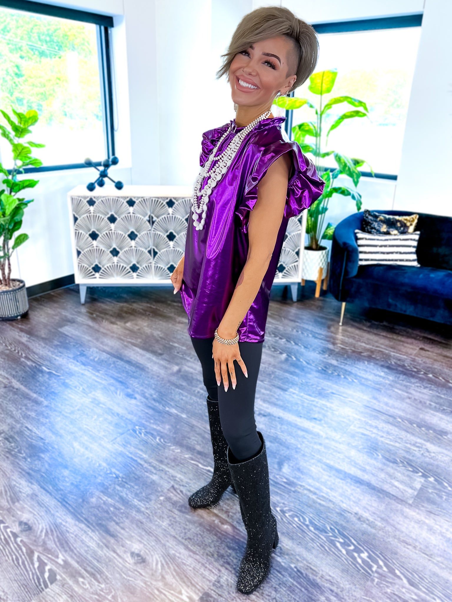 Purple Layla Metallic Top sold by ZZs product image thumbnail 5