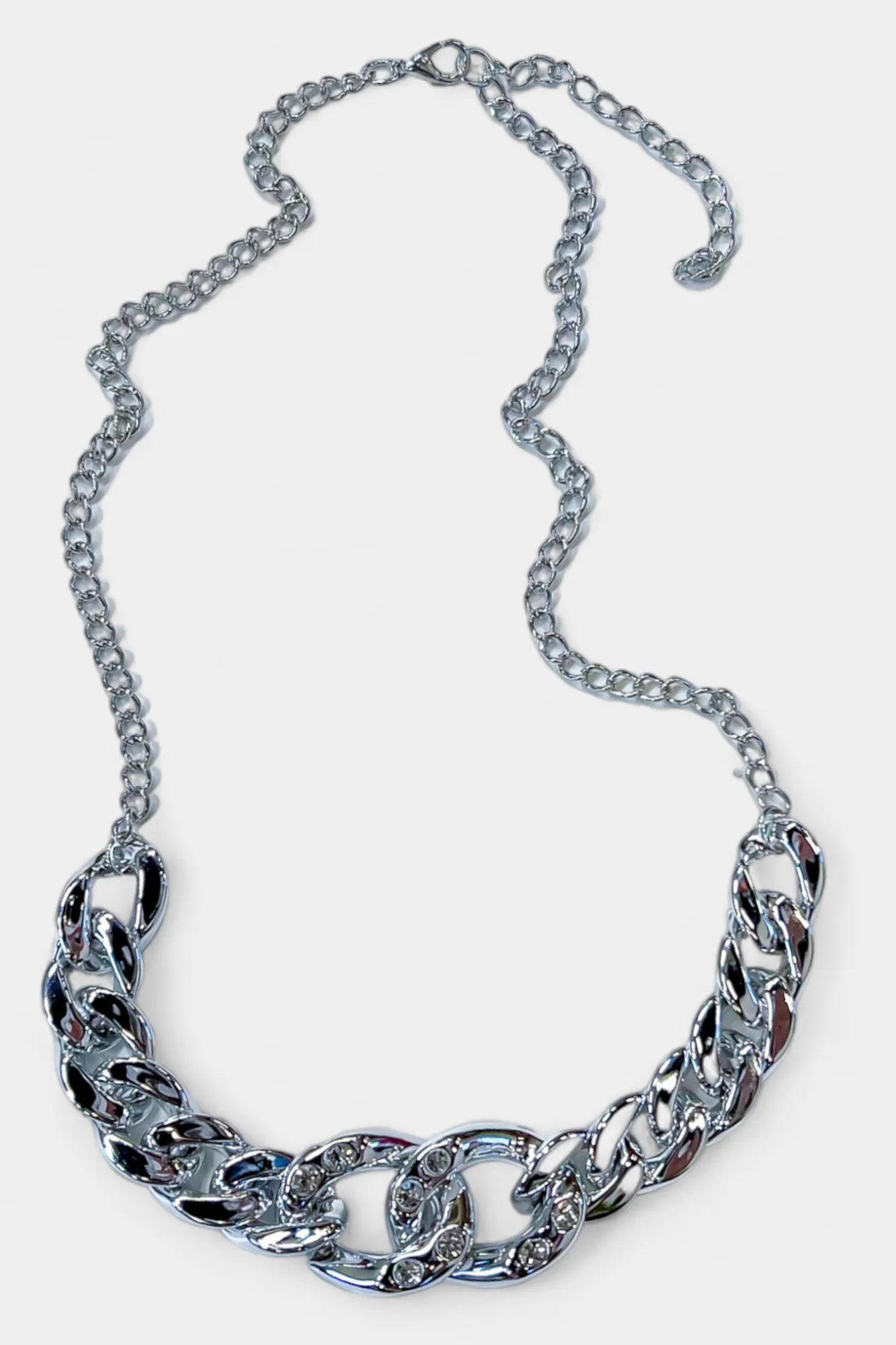 Rhinestone Chain Link Necklace sold by ZZs product image thumbnail 5