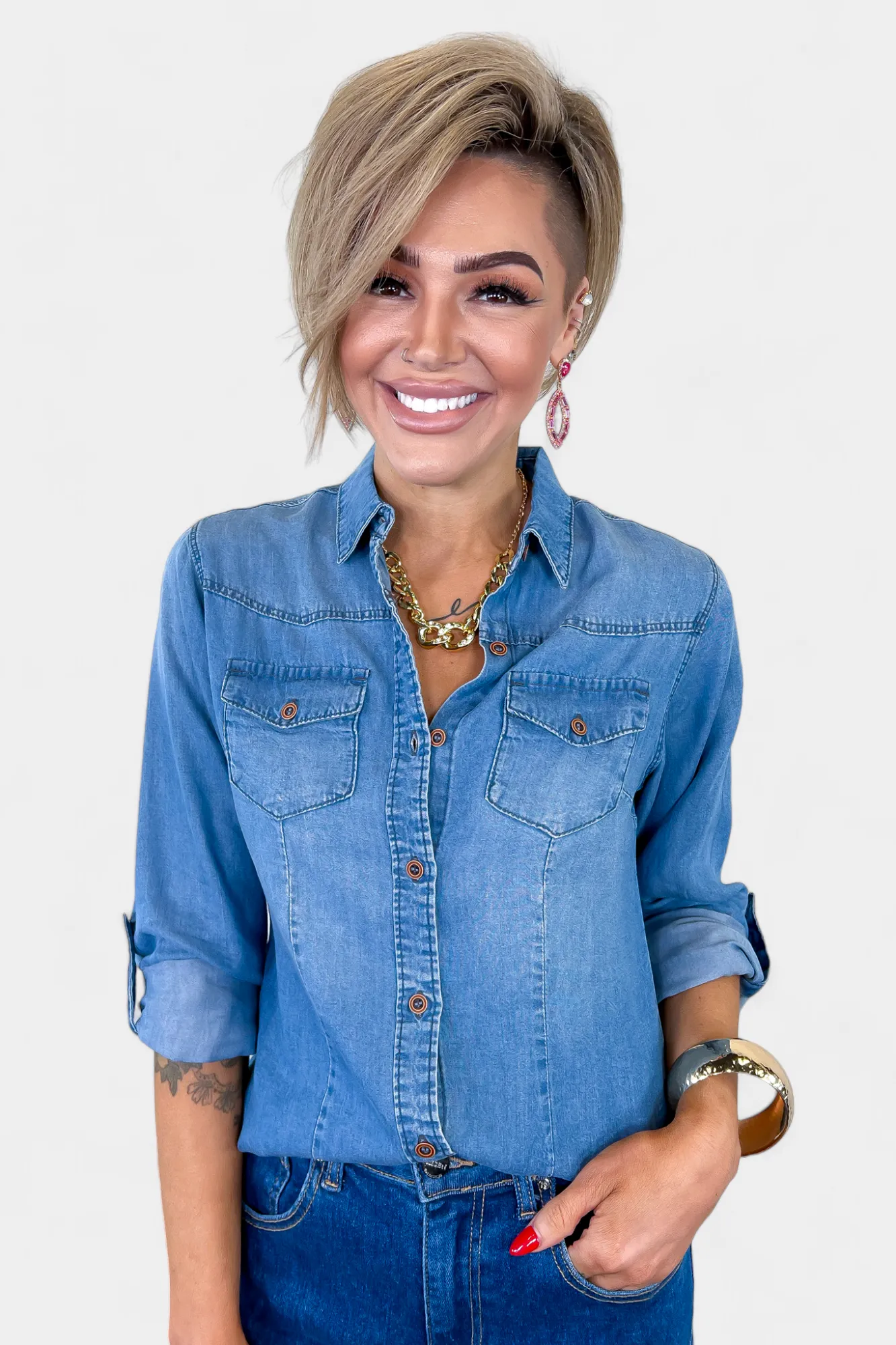 Rhinestone Chain Link Necklace sold by ZZs product image thumbnail 2