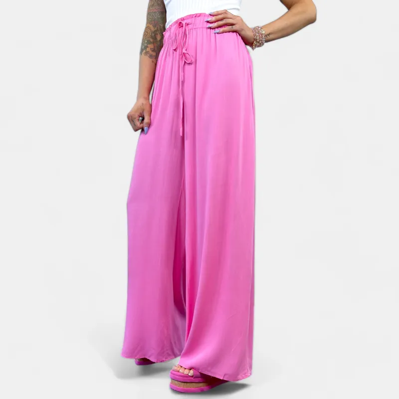 Pink Wide Leg Resort Pants sold by ZZs