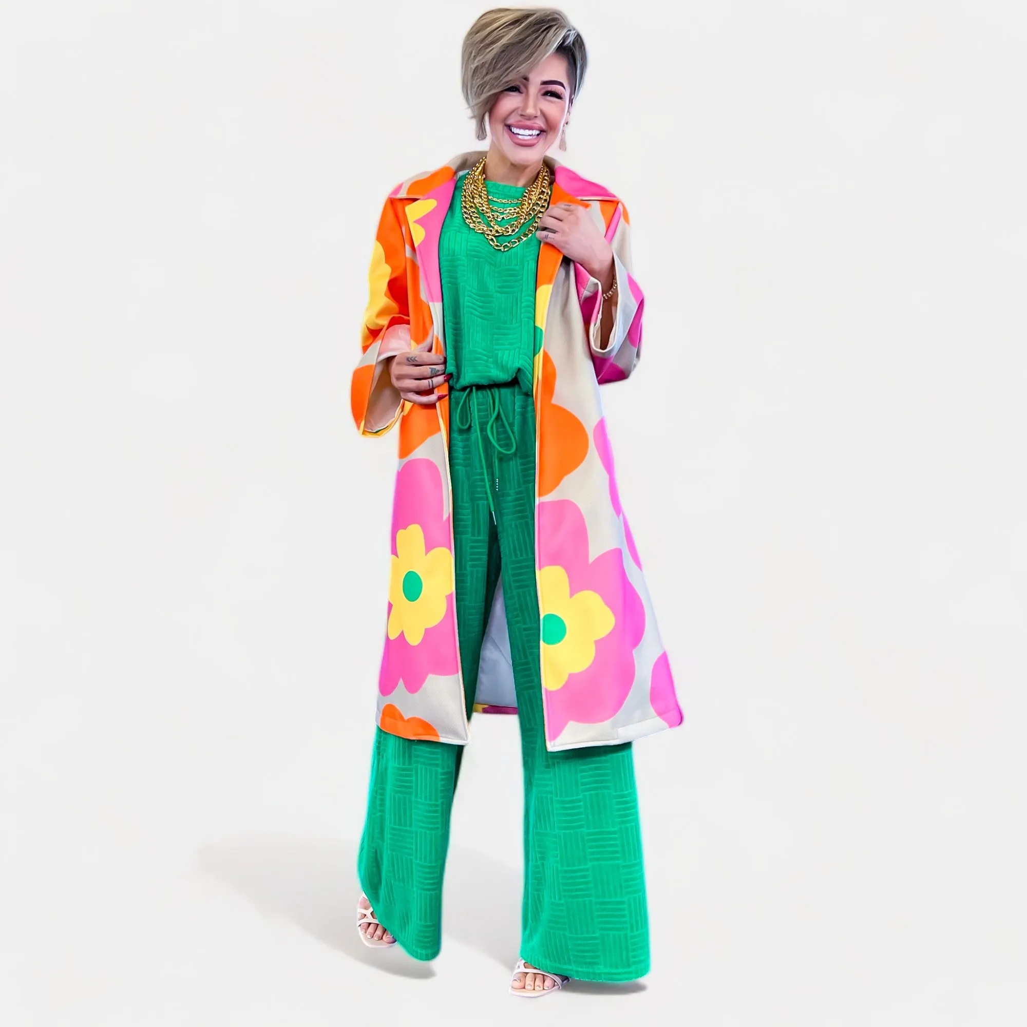 Green Velvet Top & Pants Set sold by ZZs product image thumbnail 2