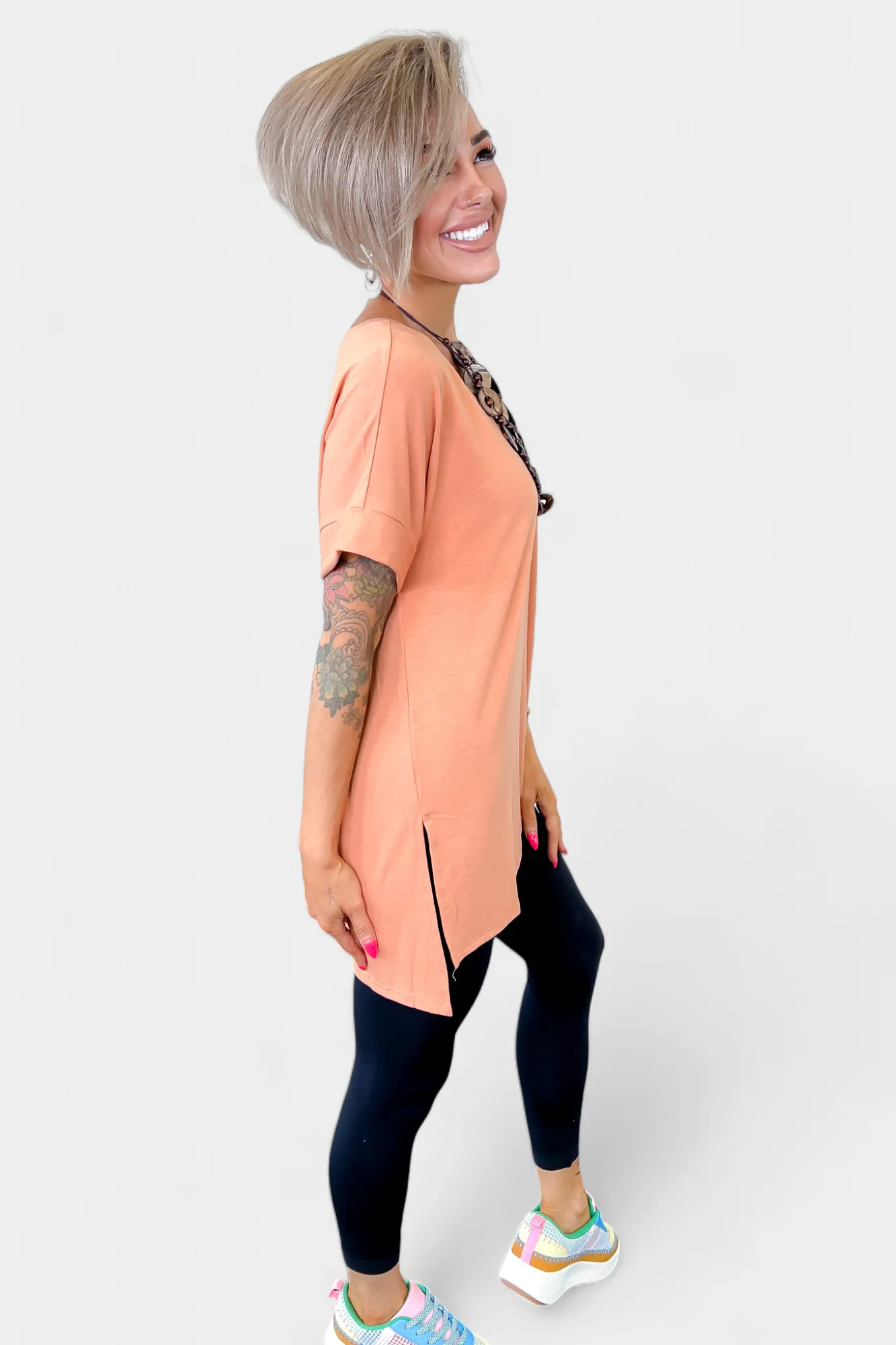 Short Sleeve High Low Top sold by ZZs product image thumbnail 3