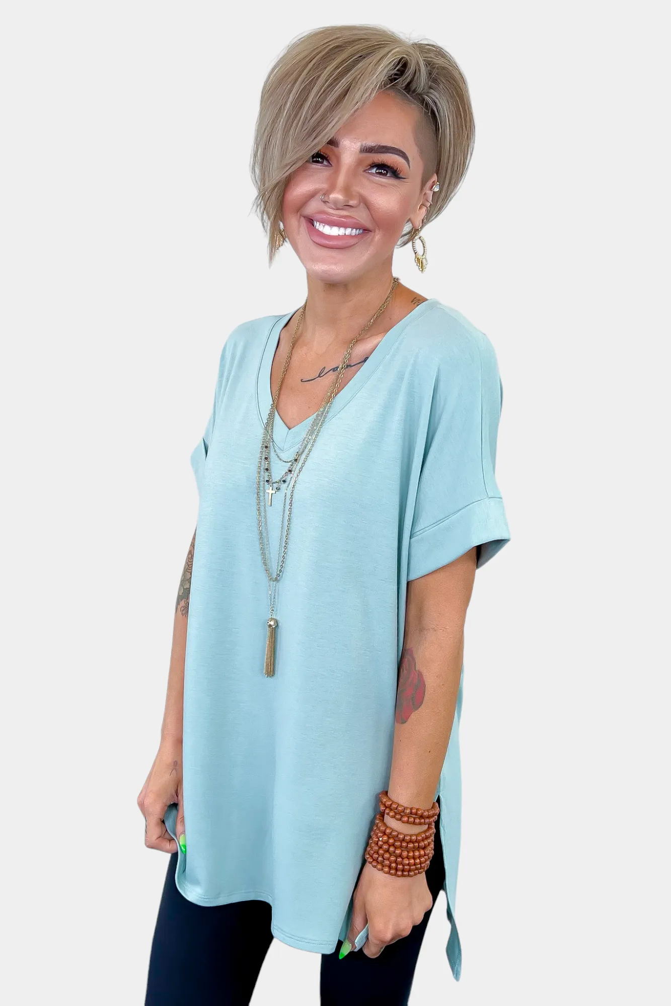 Short Sleeve High Low Top sold by ZZs product image thumbnail 5