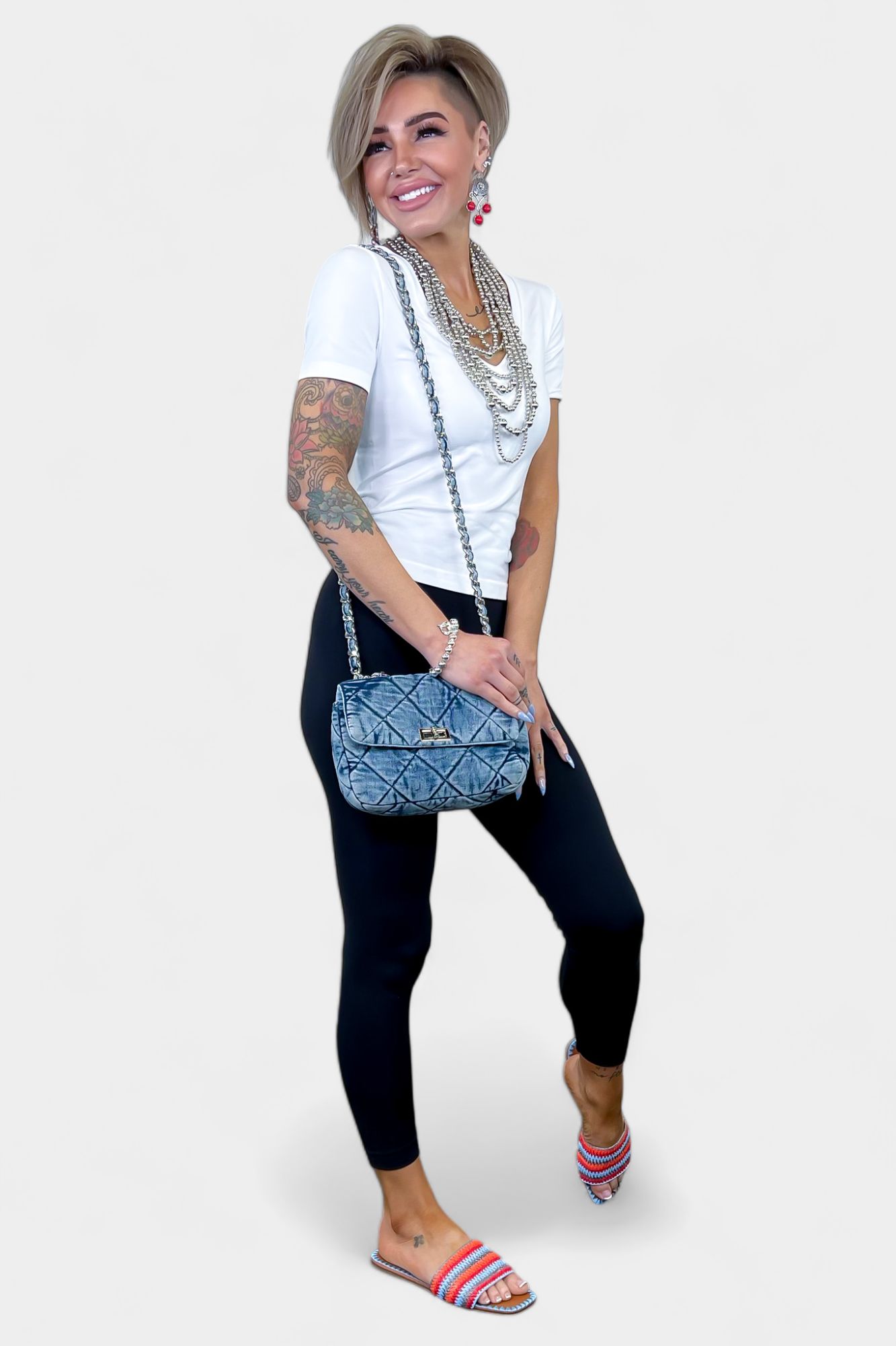 Blue Denim Chunky Chain Bag sold by ZZs product image thumbnail 2