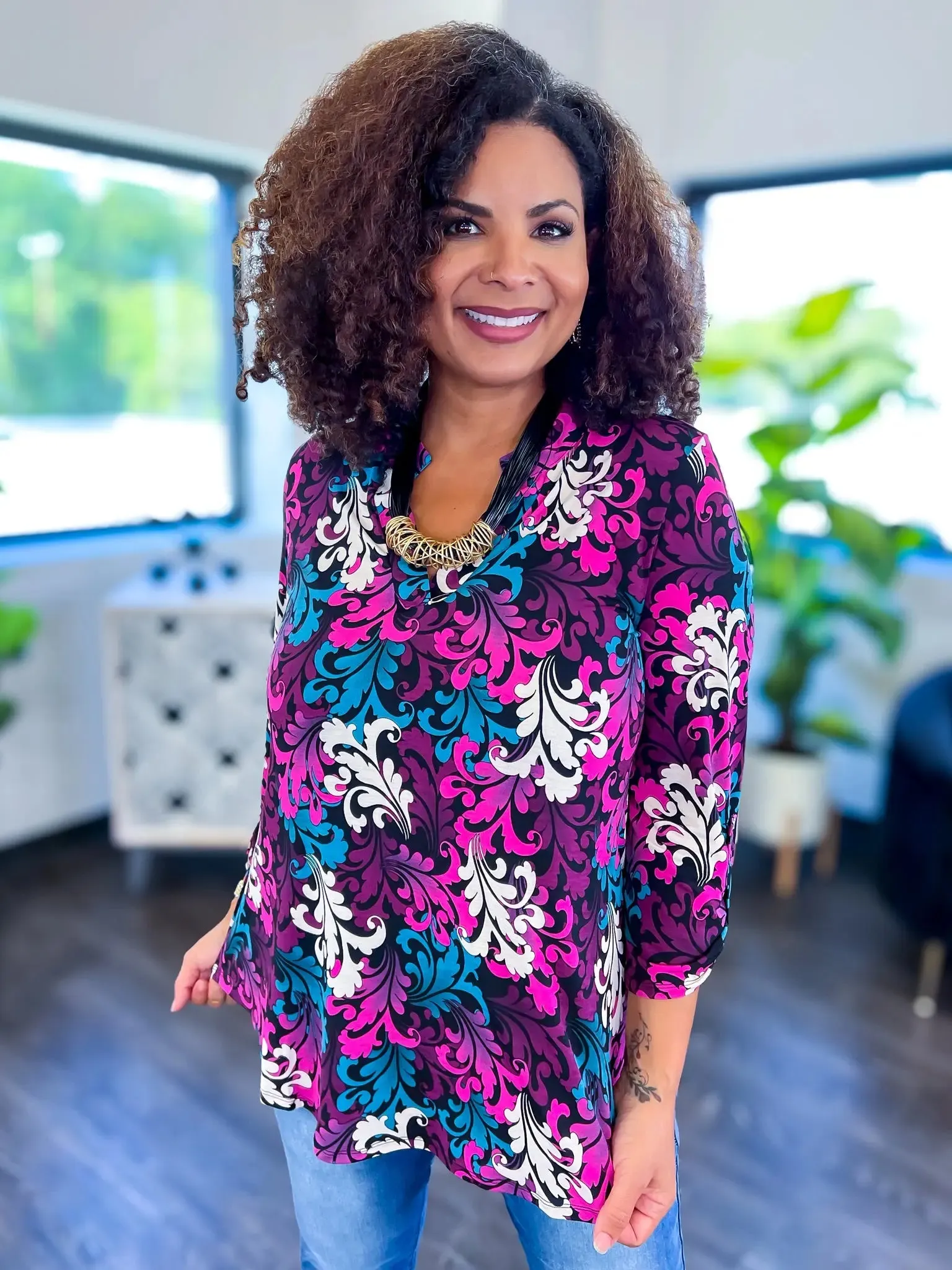 Purple Damask Lizzy Top sold by ZZs product image thumbnail 5