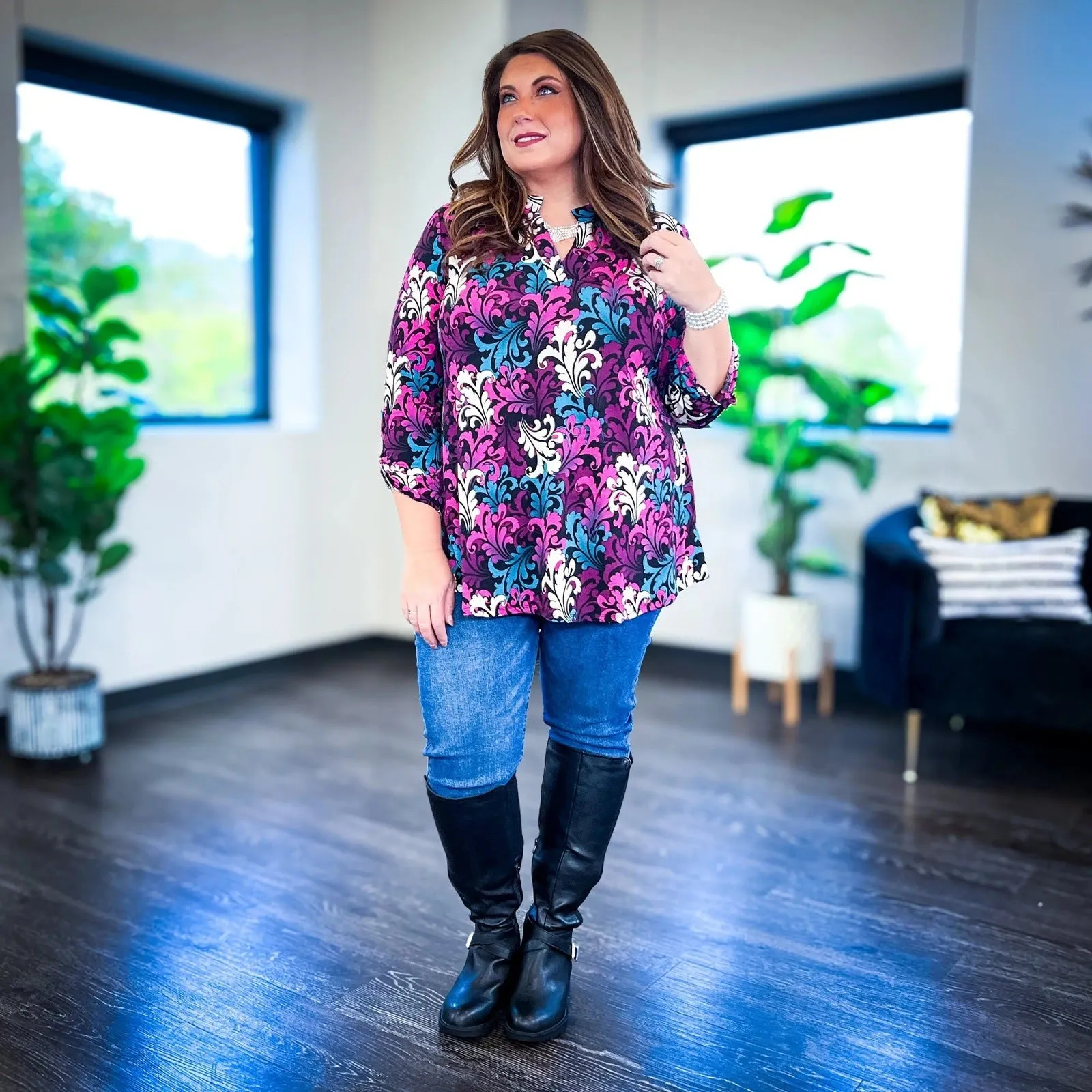 Purple Damask Lizzy Top sold by ZZs product image thumbnail 3